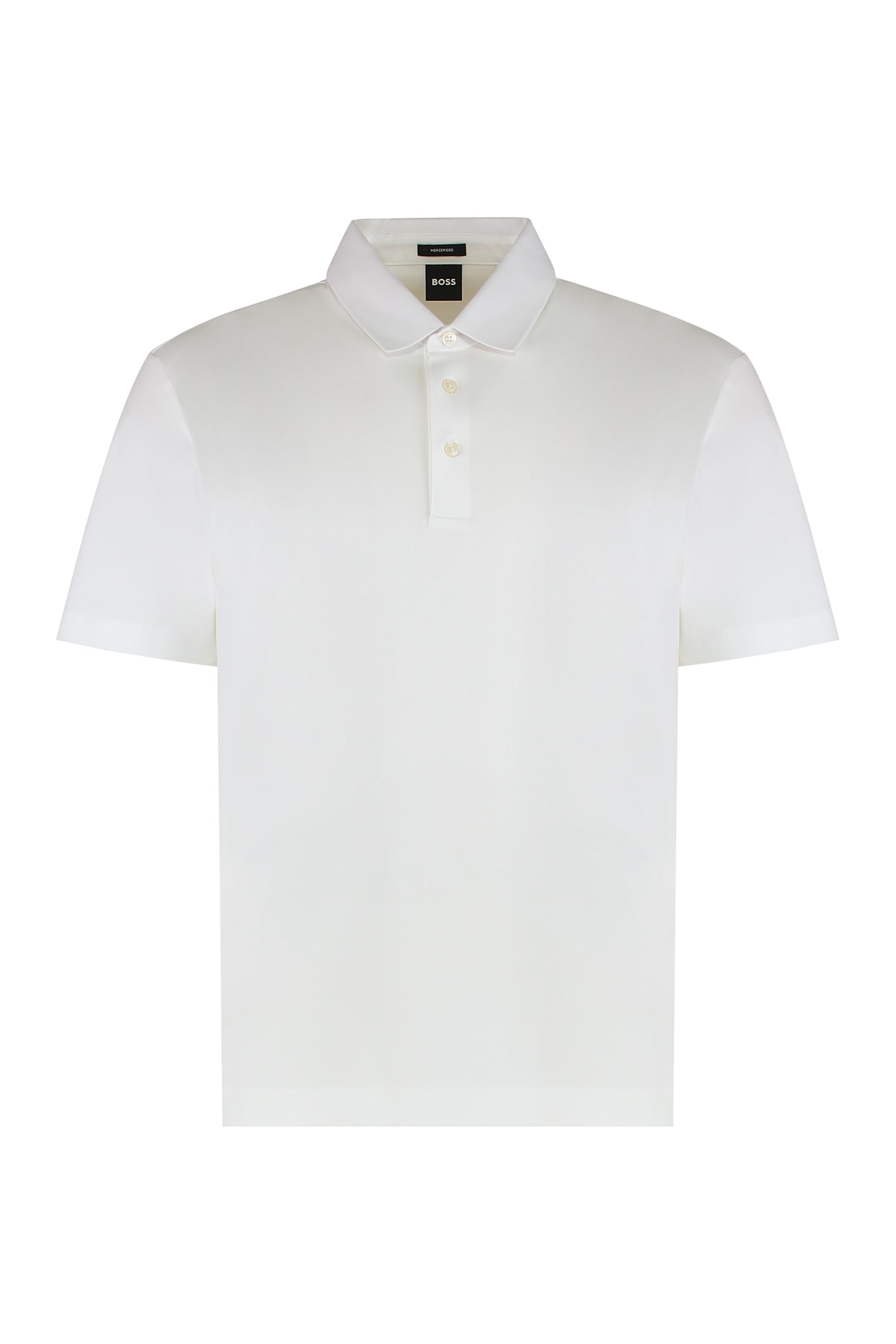 Hugo Boss Lightweight Short-sleeved Cotton Polo Shirt In White