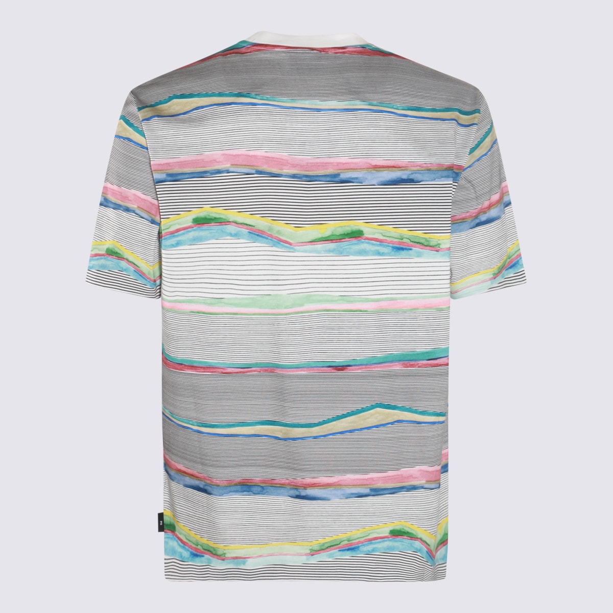 Shop Paul Smith Grey Multicolour Cotton T-shirt In Red