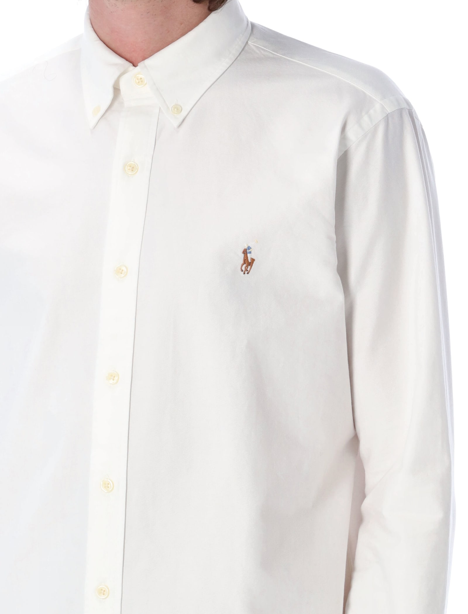 Shop Polo Ralph Lauren Custom Fit Shirt In White