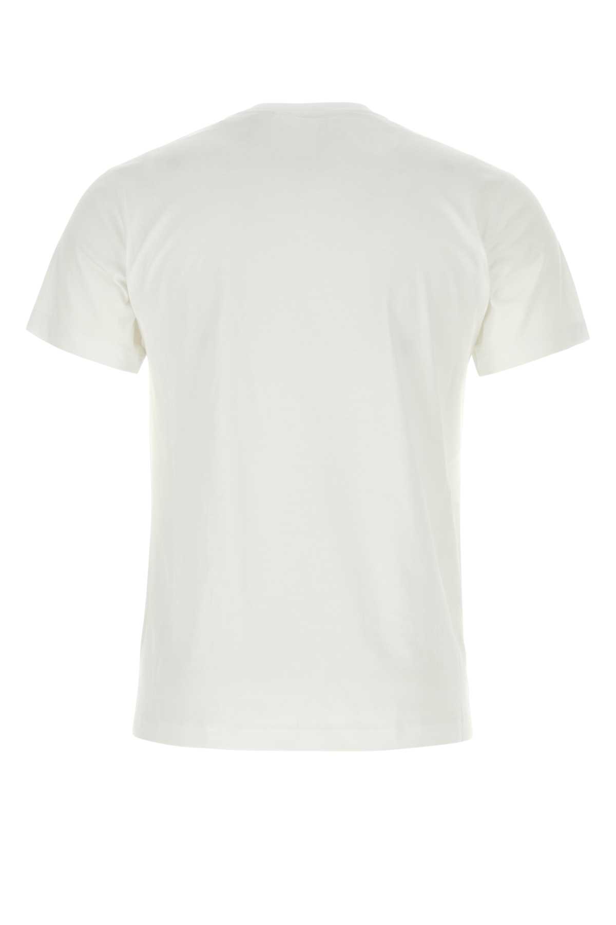 Shop Burberry White Cotton T-shirt