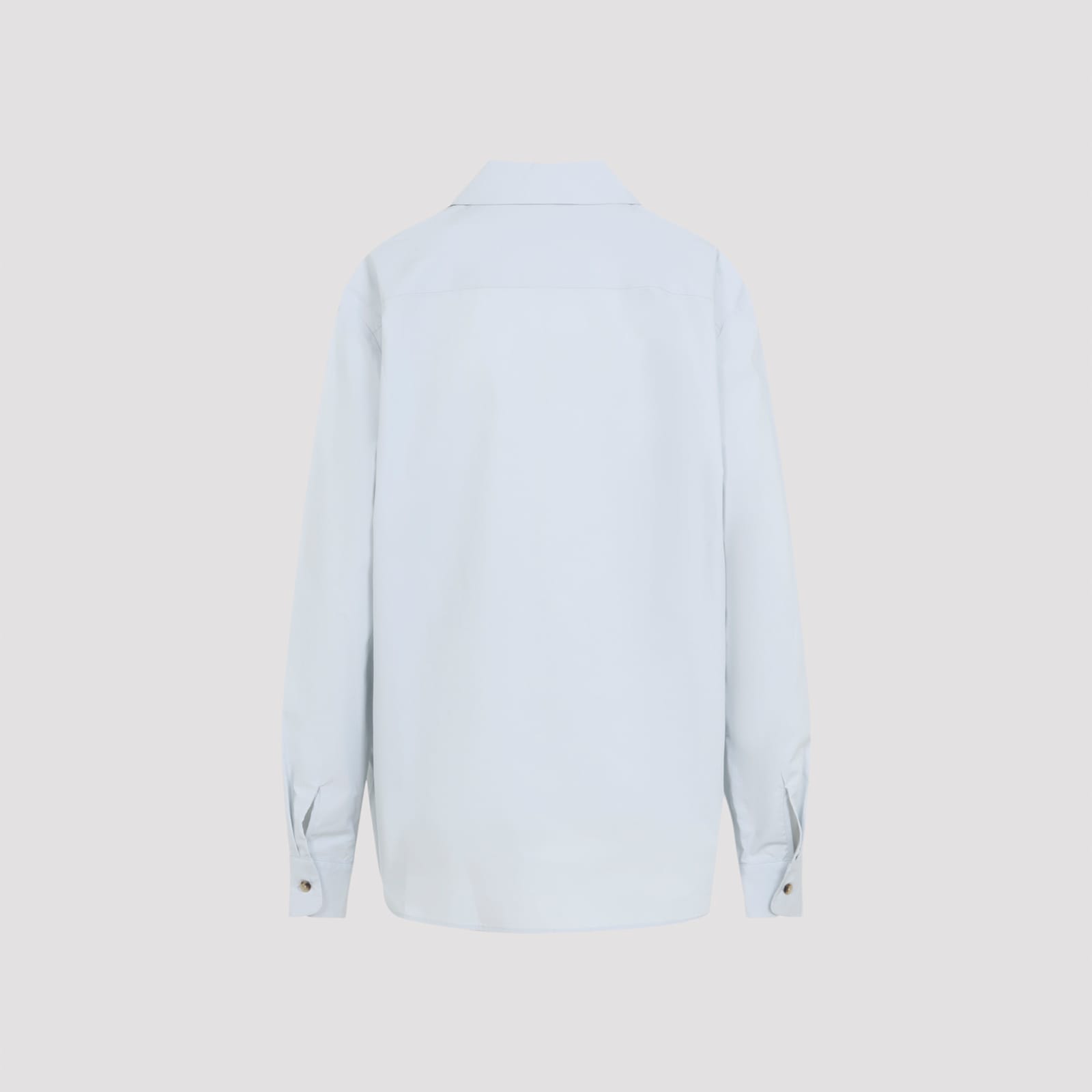 Khaite Classic Button-down Cotton Top In Blue