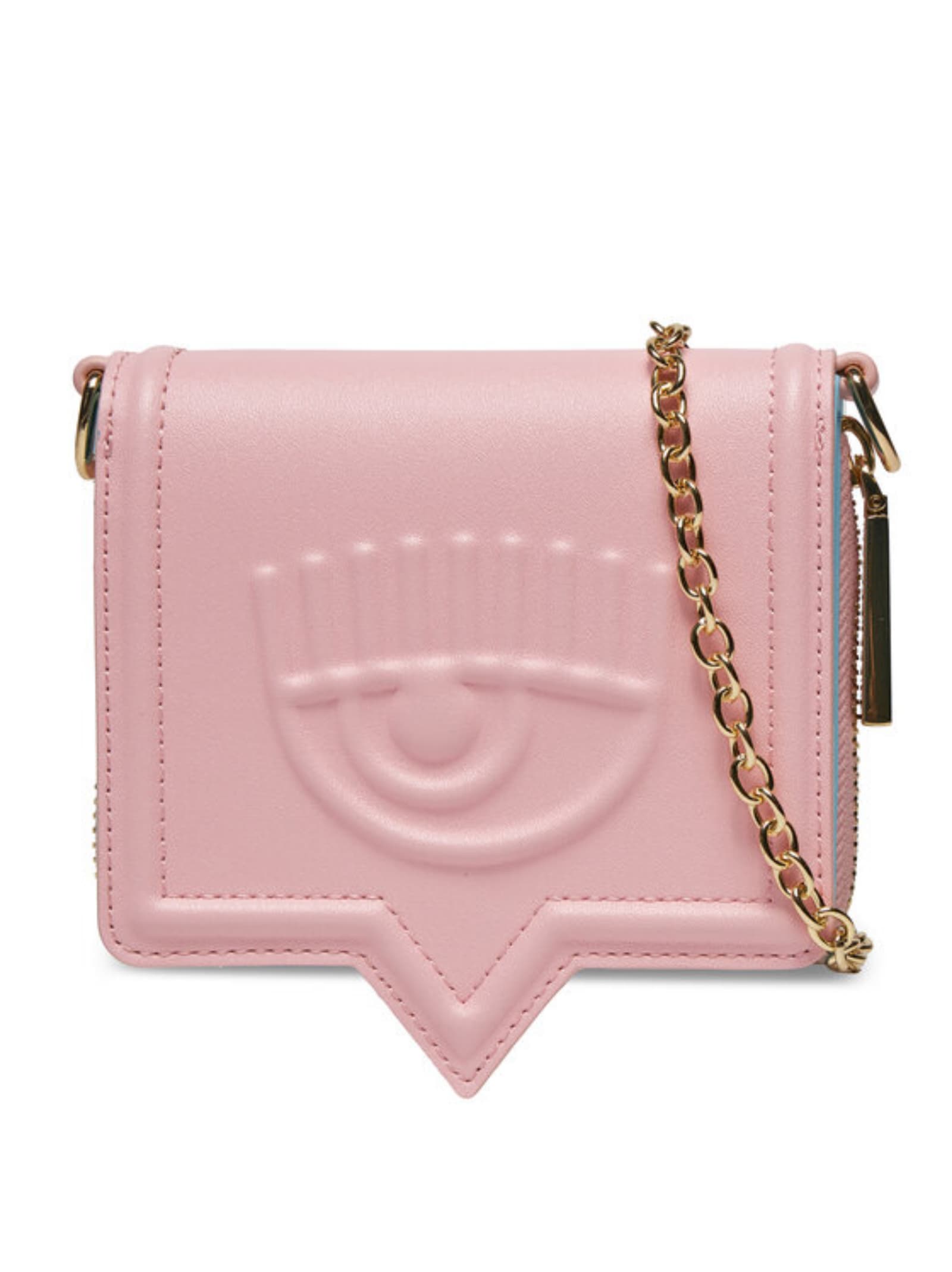 Chiara Ferragni Pink Wallet In Gold