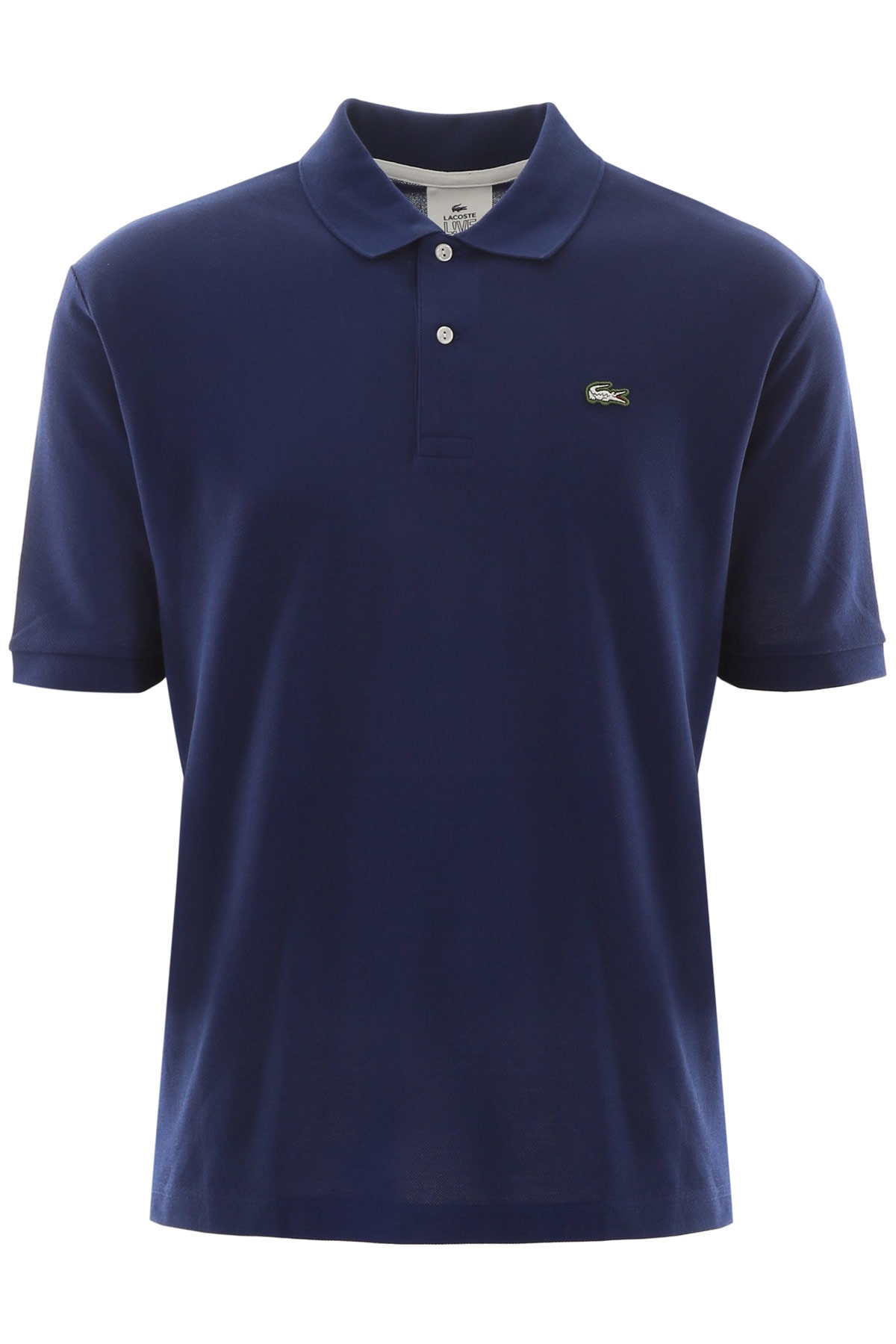 lacoste polo shirt with embroidered logo in blue | modesens