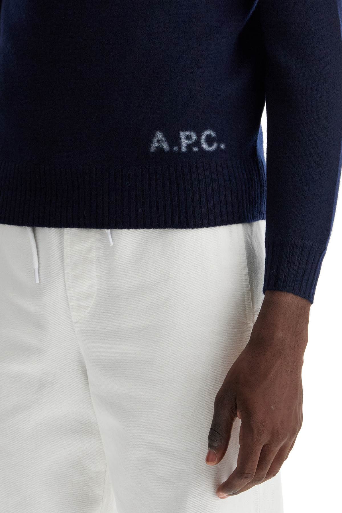 Apc Walter High-neck Pullover In Blue