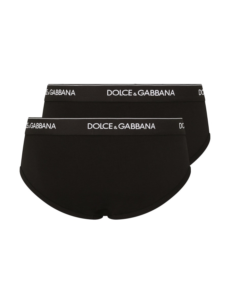 Shop Dolce & Gabbana Two-pack Of Briefs In Black