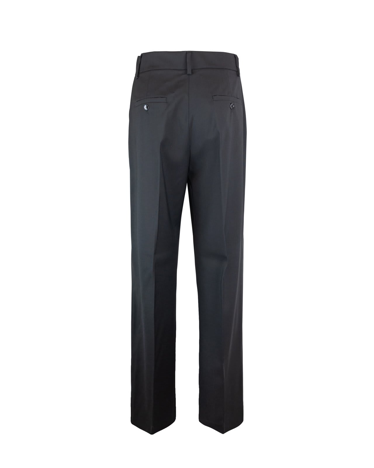 Weekend Max Mara Black Visual Trousers In Nero