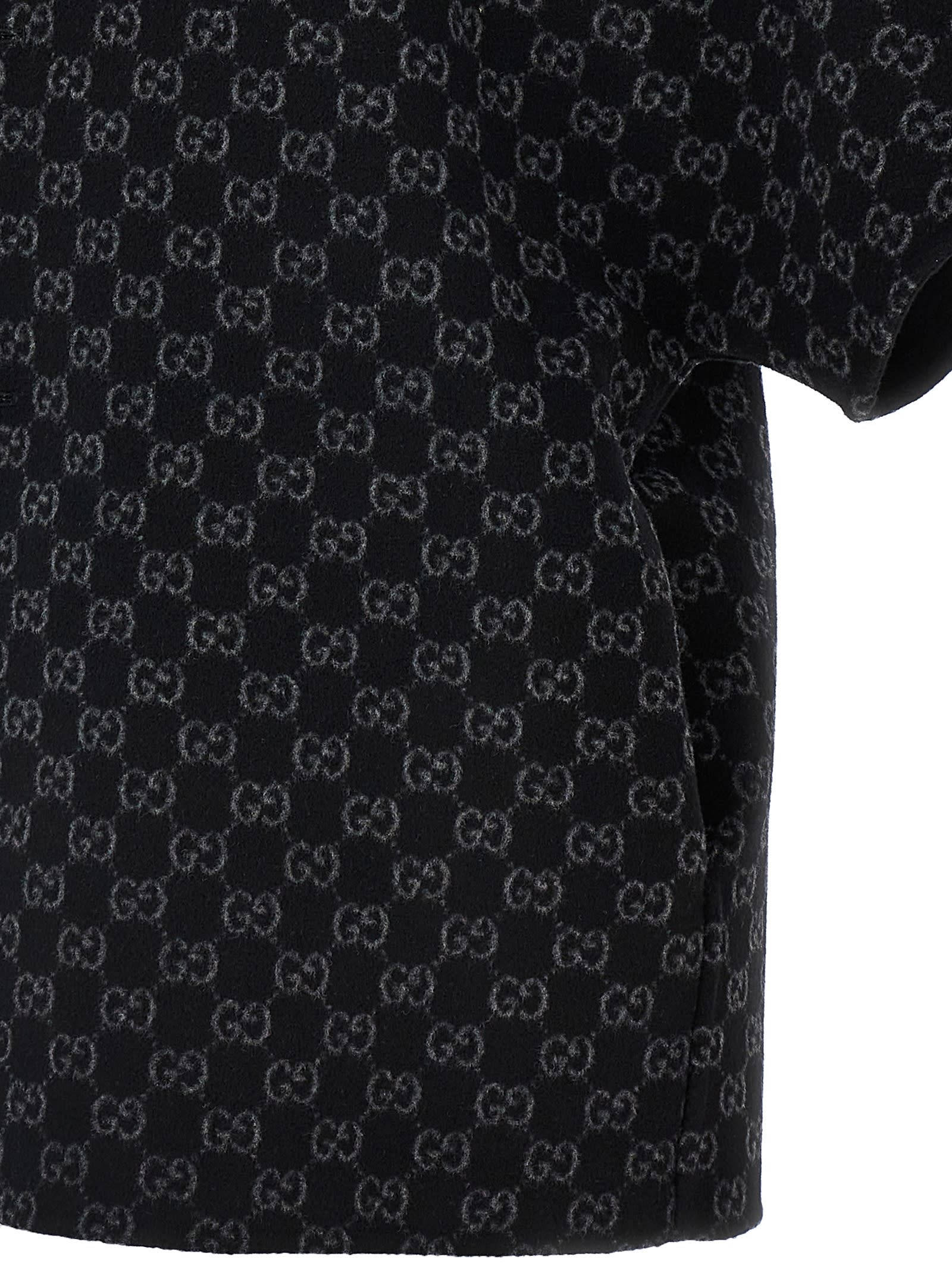 Gucci Reversible Coat In Blackgrey