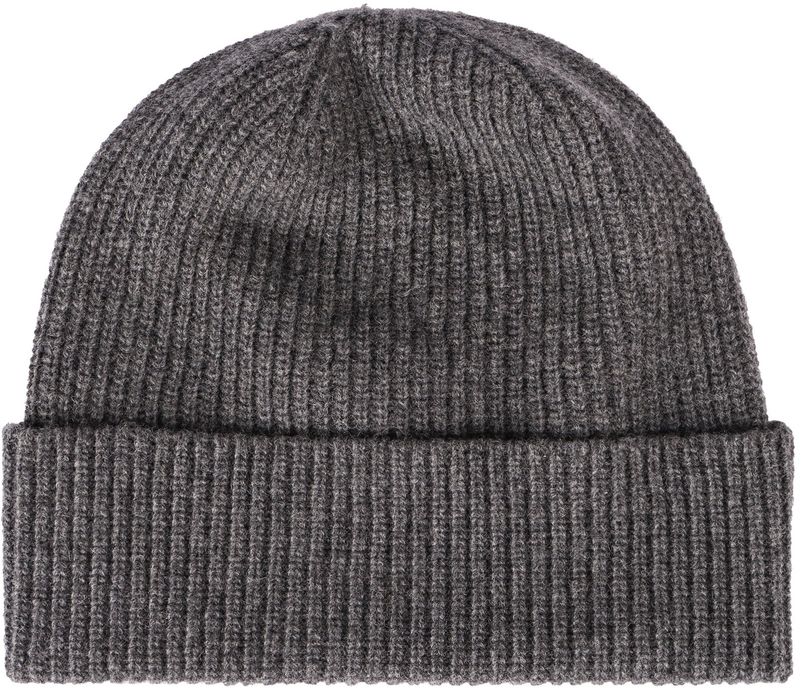 Shop Woolrich Logo Patch Knitted Beanie  In Grey