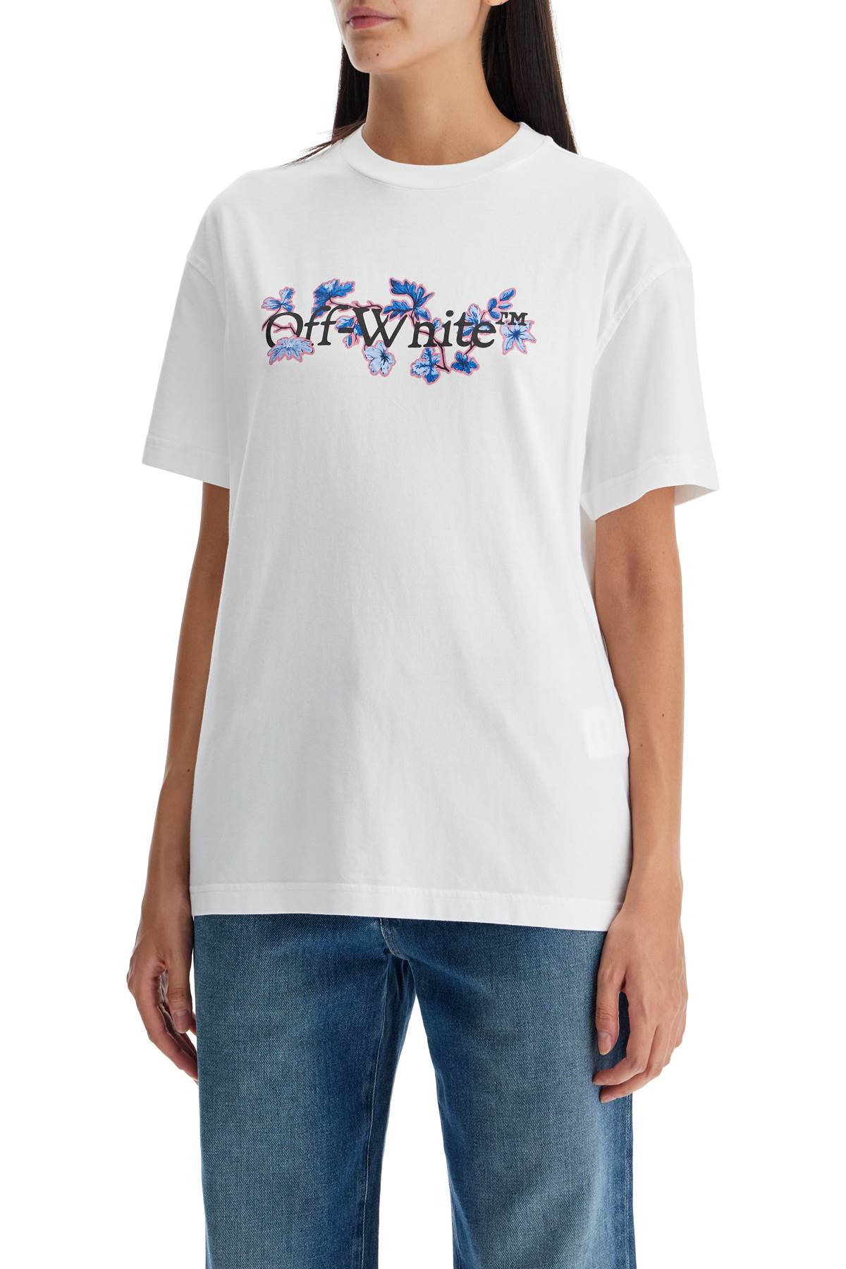 Shop Off-white Flower Bookish T In White - Multicolor (white)