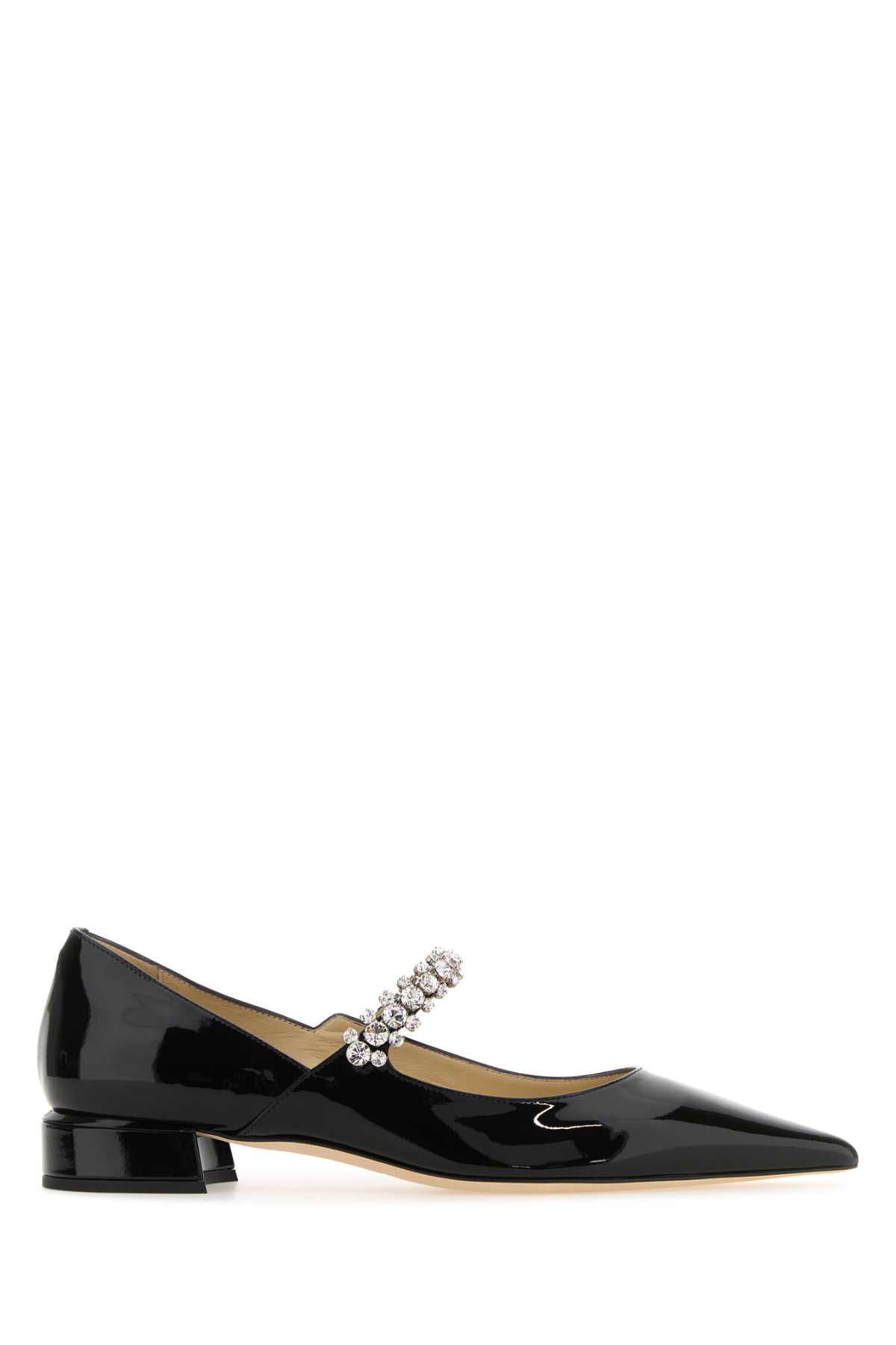 Jimmy Choo Black Leather Bing Ballerinas