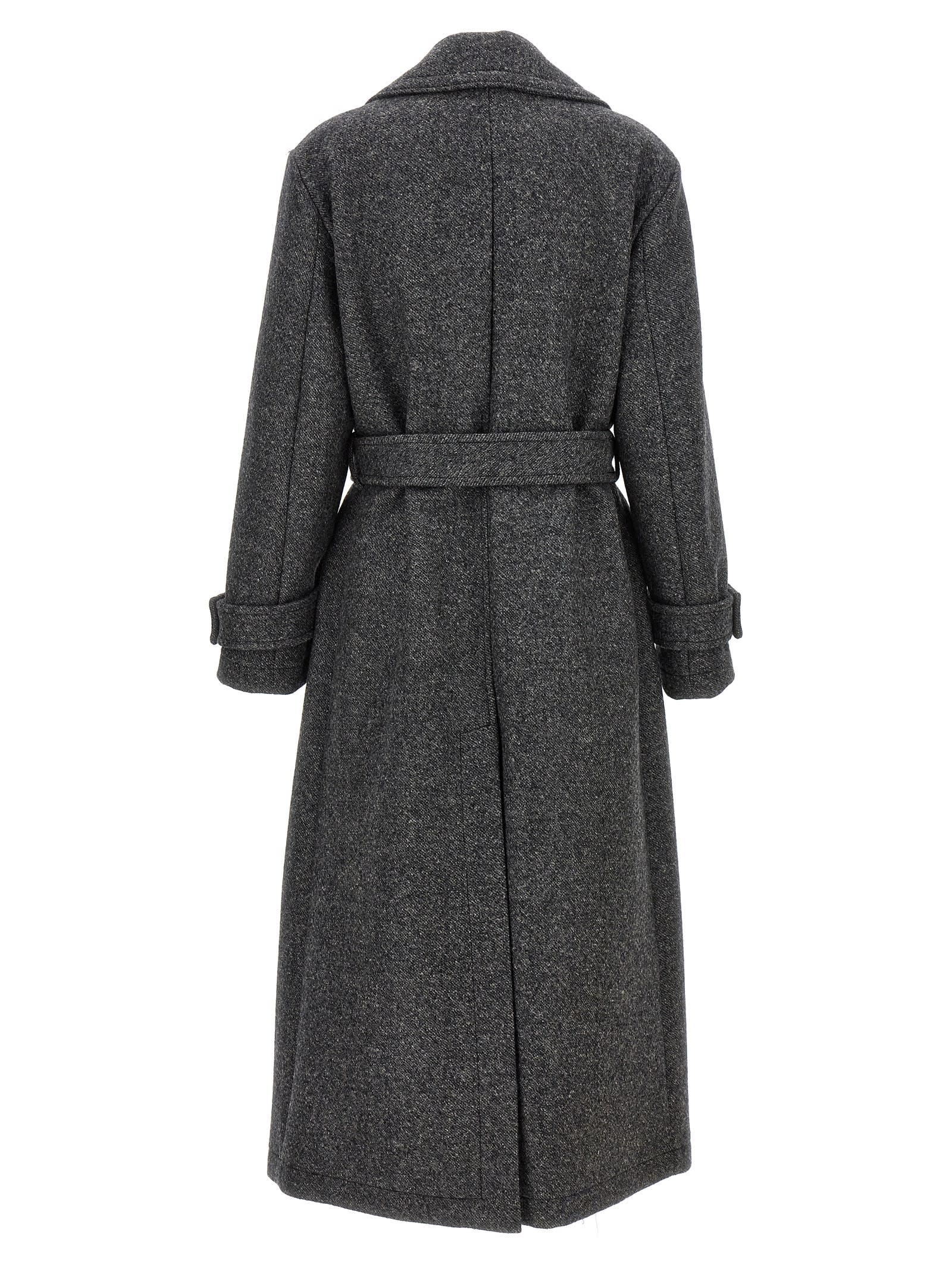 Shop Pinko Calice Coat In Gray