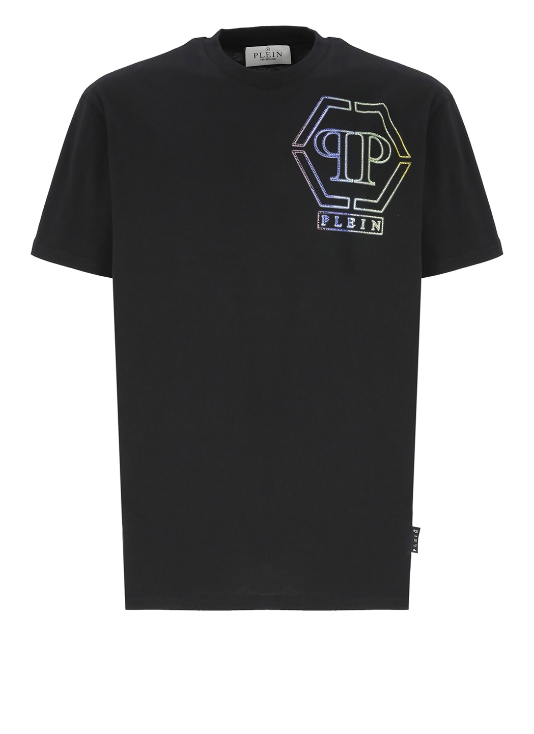 Shop Philipp Plein V-neck Ss T-shirt In Black