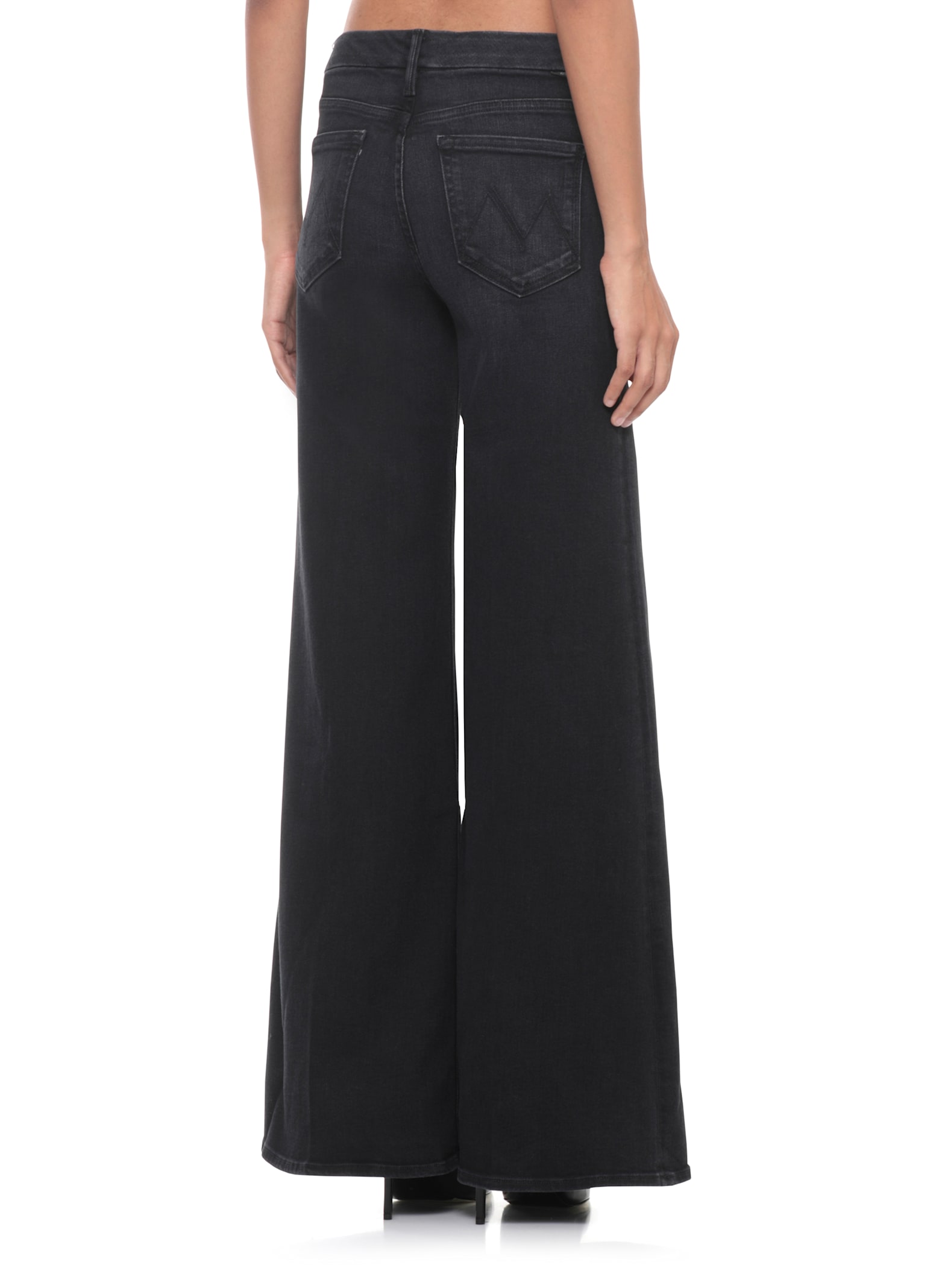 Mother The Roller Fray Night In Venice Jeans In Black