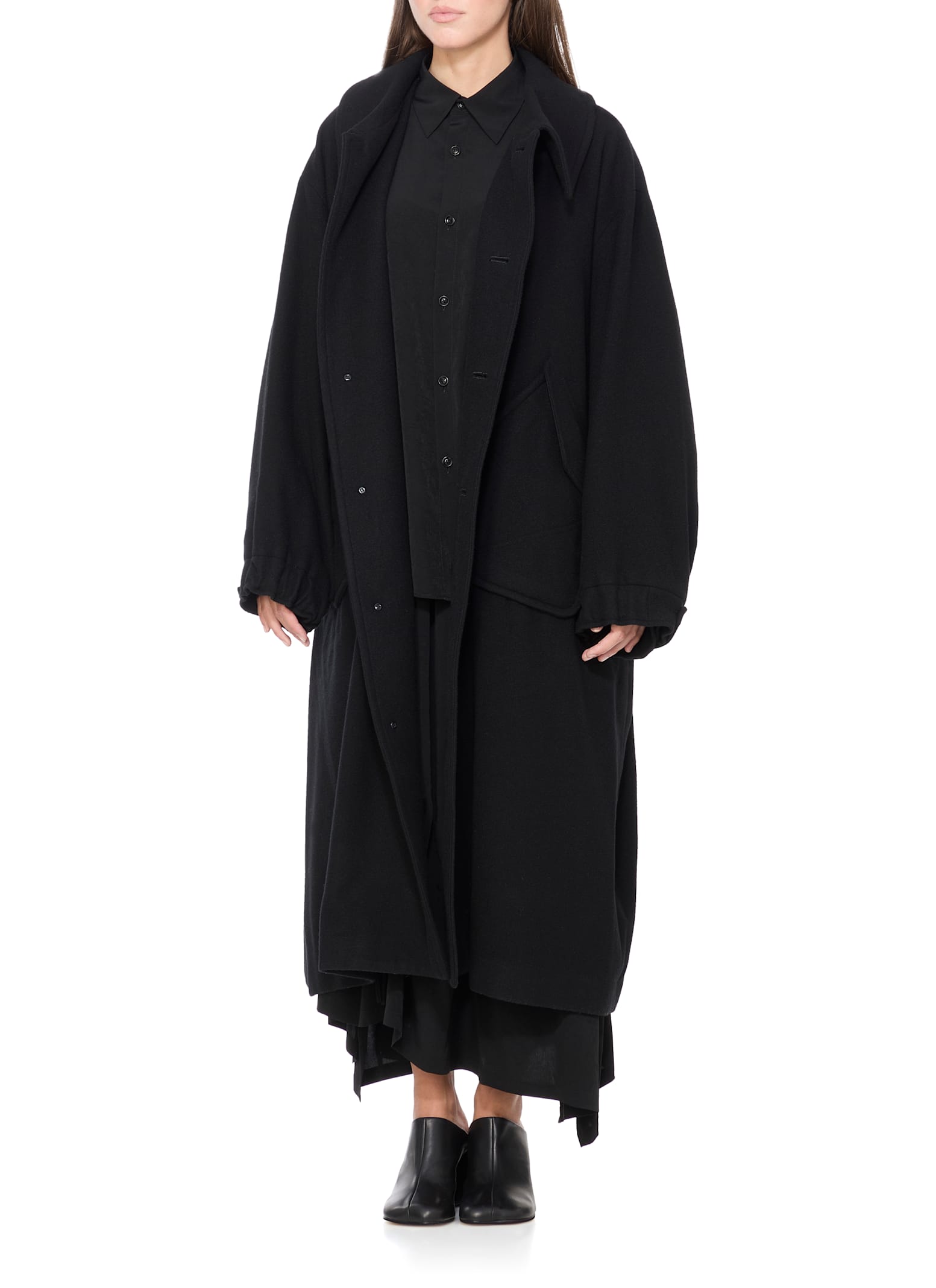 Y's Shirt With Cut Out Details In Black