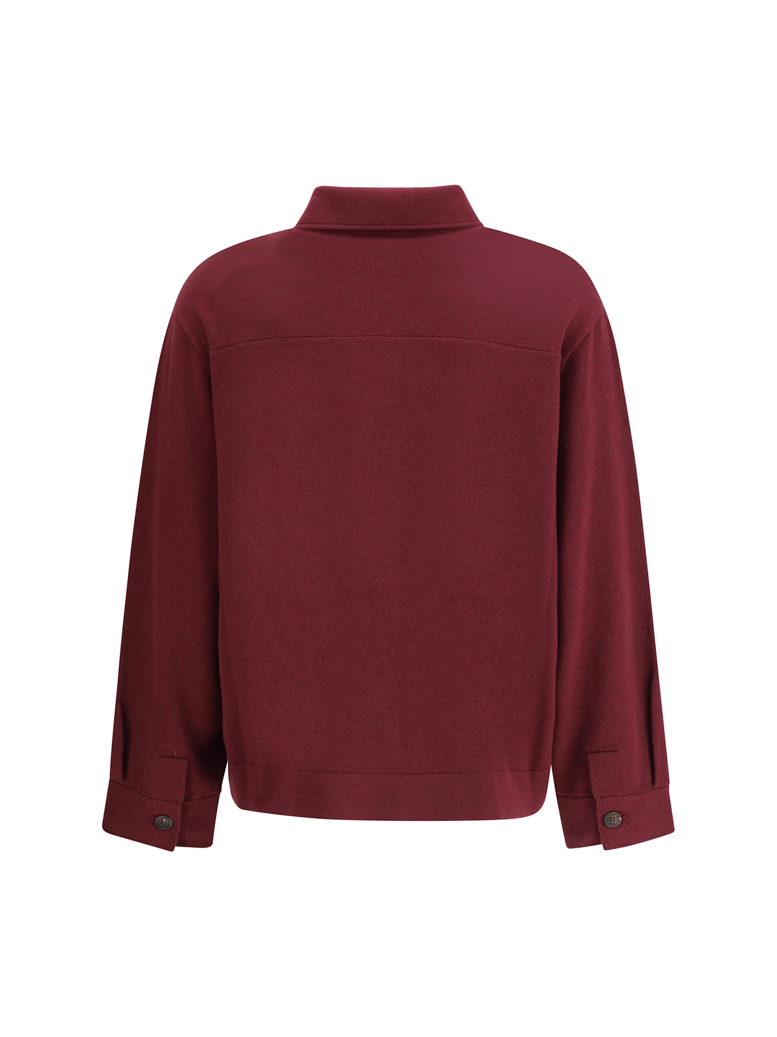 Brunello Cucinelli Wraparound Wool Cashmere Cardigan With Patch Pockets