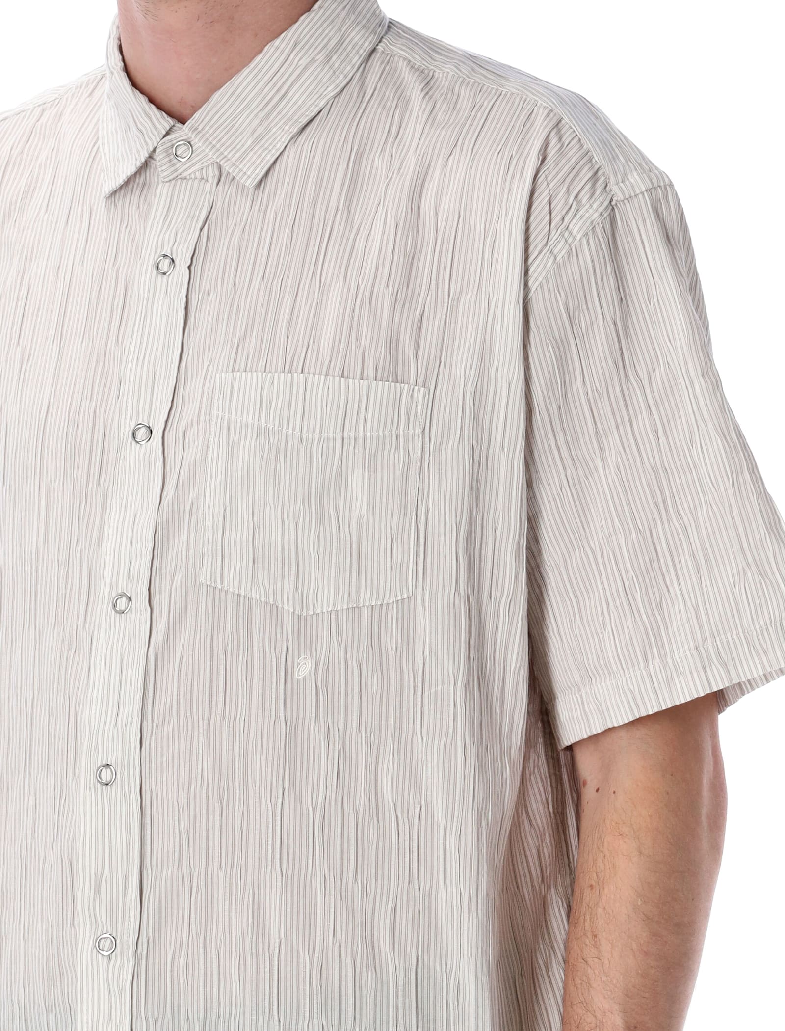 Stussy Wavy Stripe Shirt In White