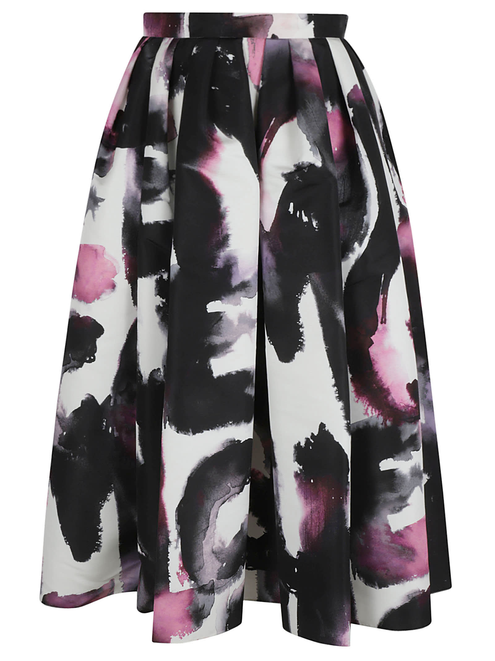 Alexander McQueen Printed Pleated Skirt