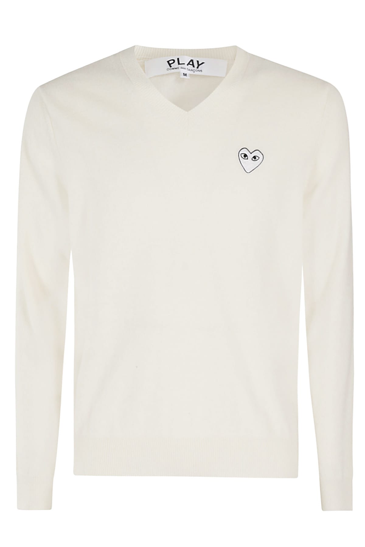 Comme des Garçons Play Sweater White Emblem