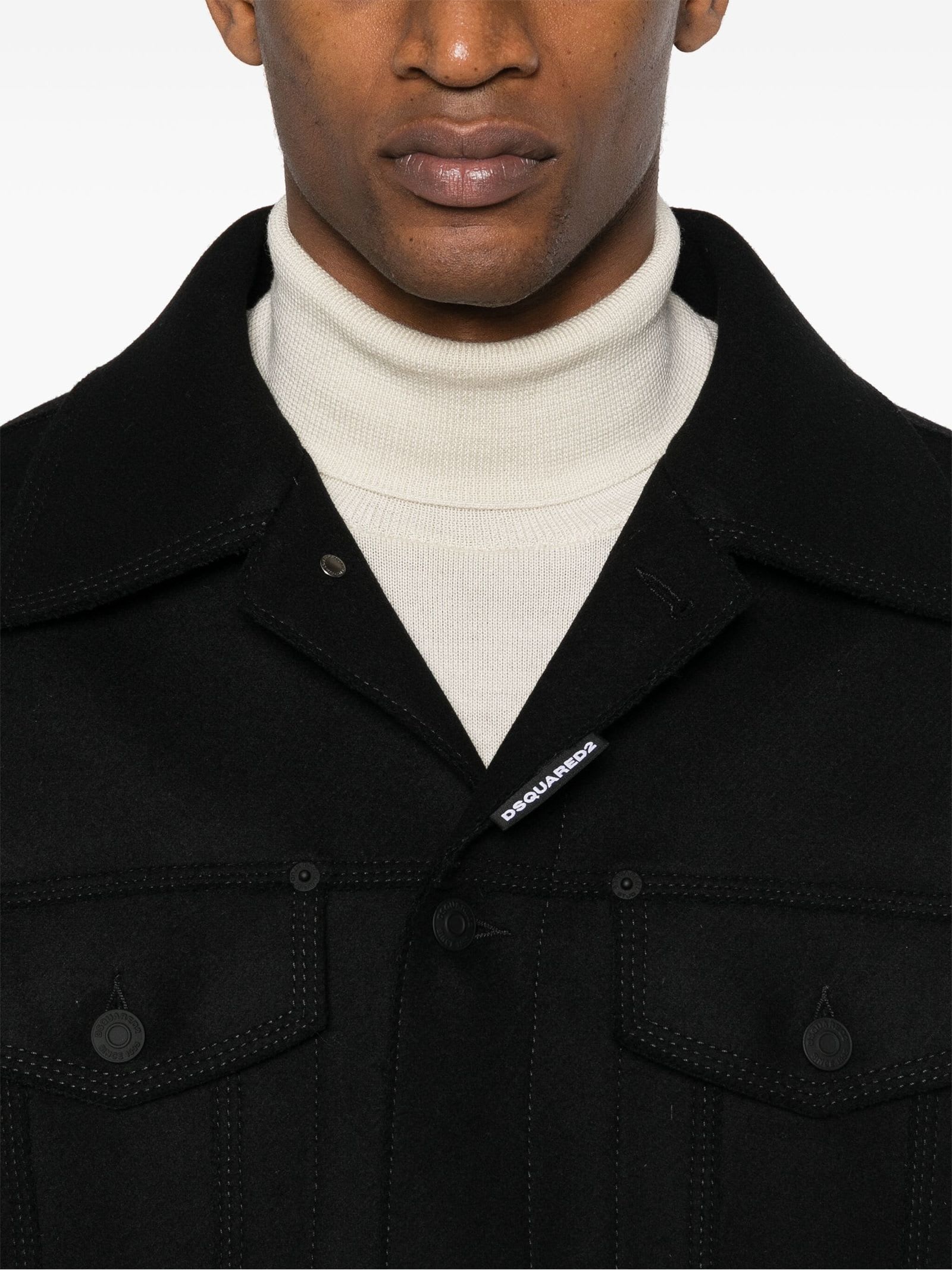 Shop Dsquared2 Coats Black