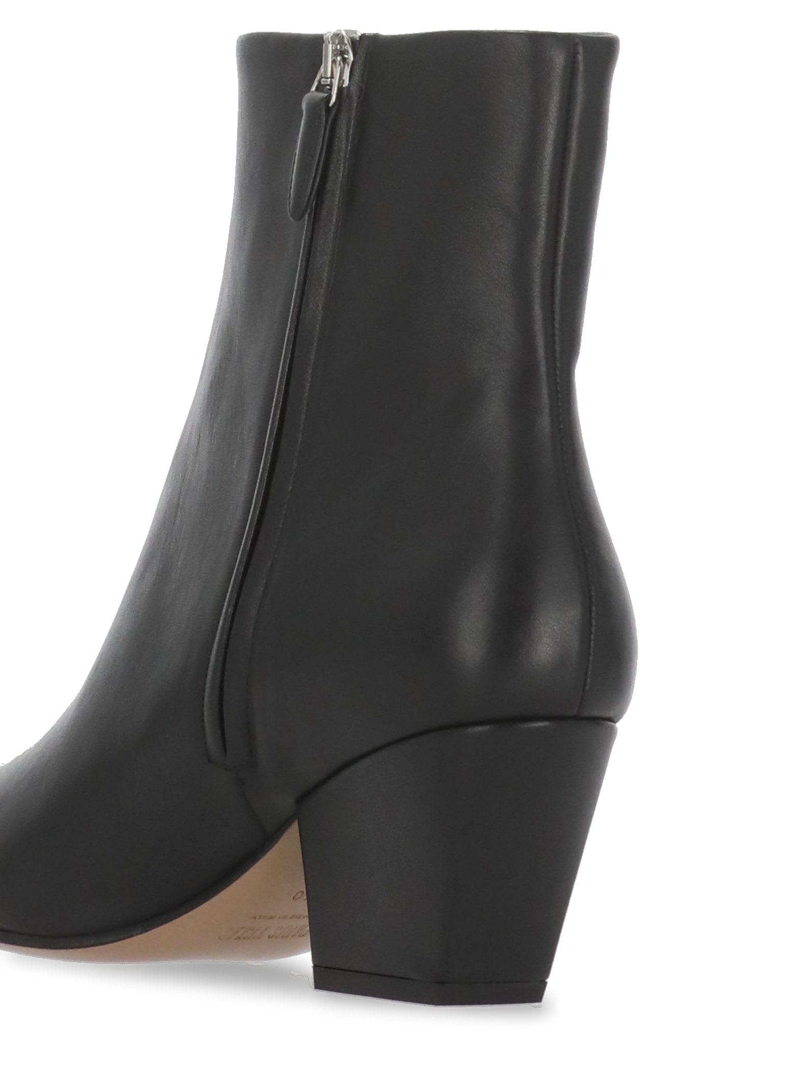 Paris Texas Block Heel Ankle Boots With Pointed Toe In Black