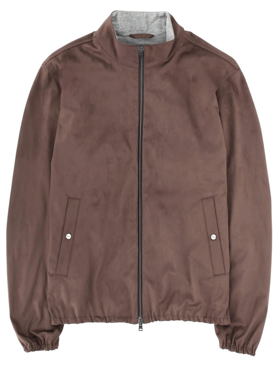Herno Bomber Jacket In Brown