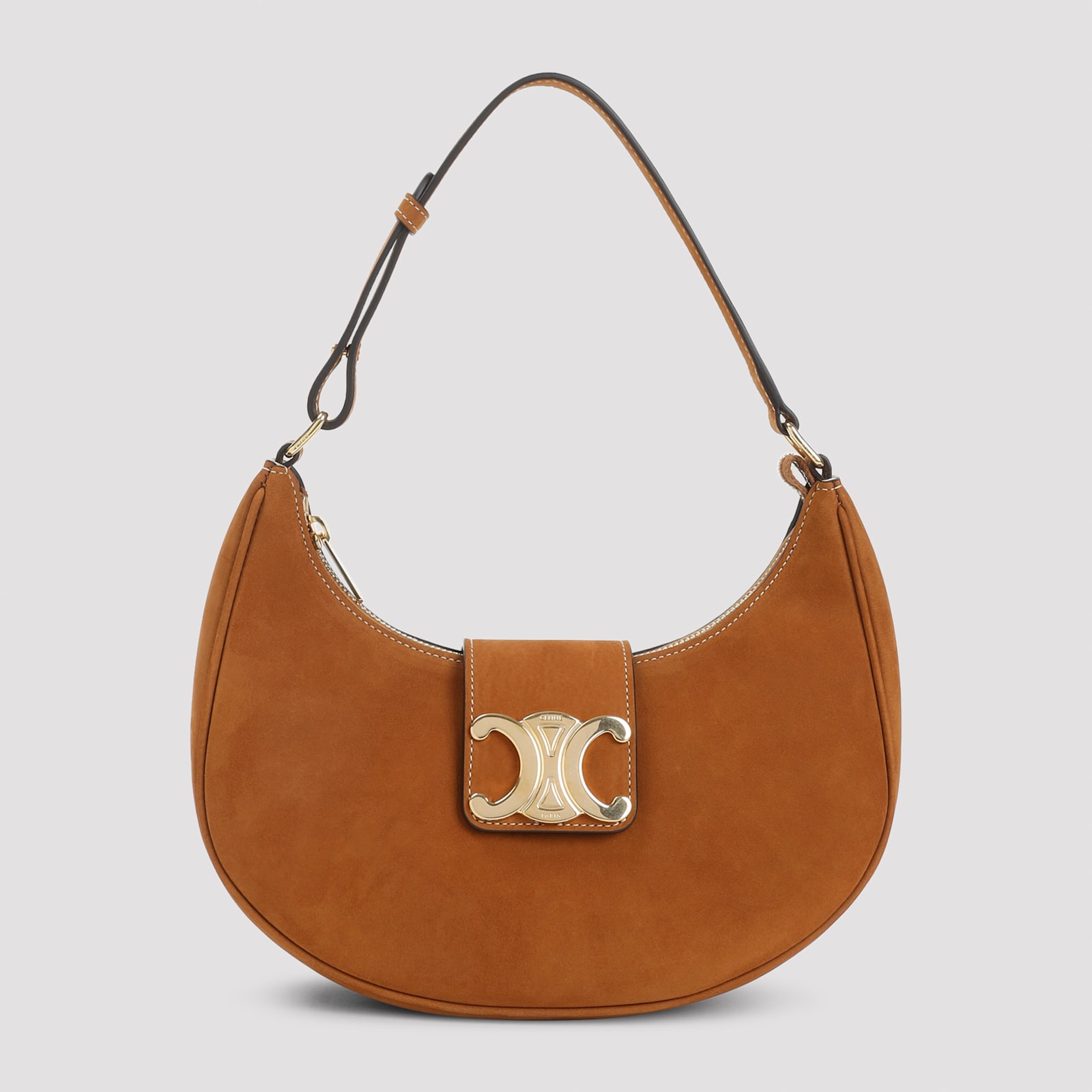 Celine Medium Triomphe Ava Strap Adjustable In Brown
