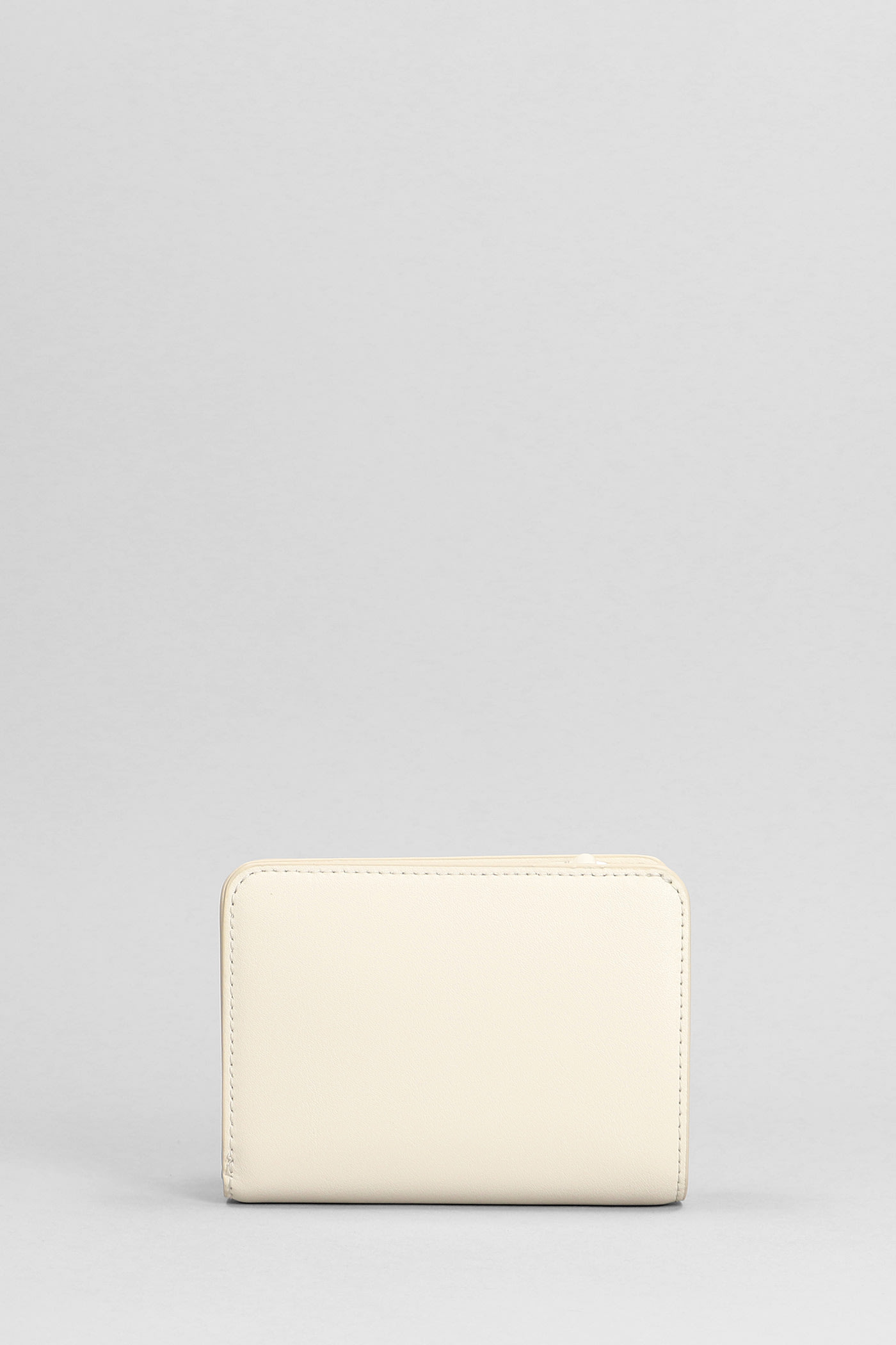 Shop Marc Jacobs The Mini Compact Wallet In White Leather