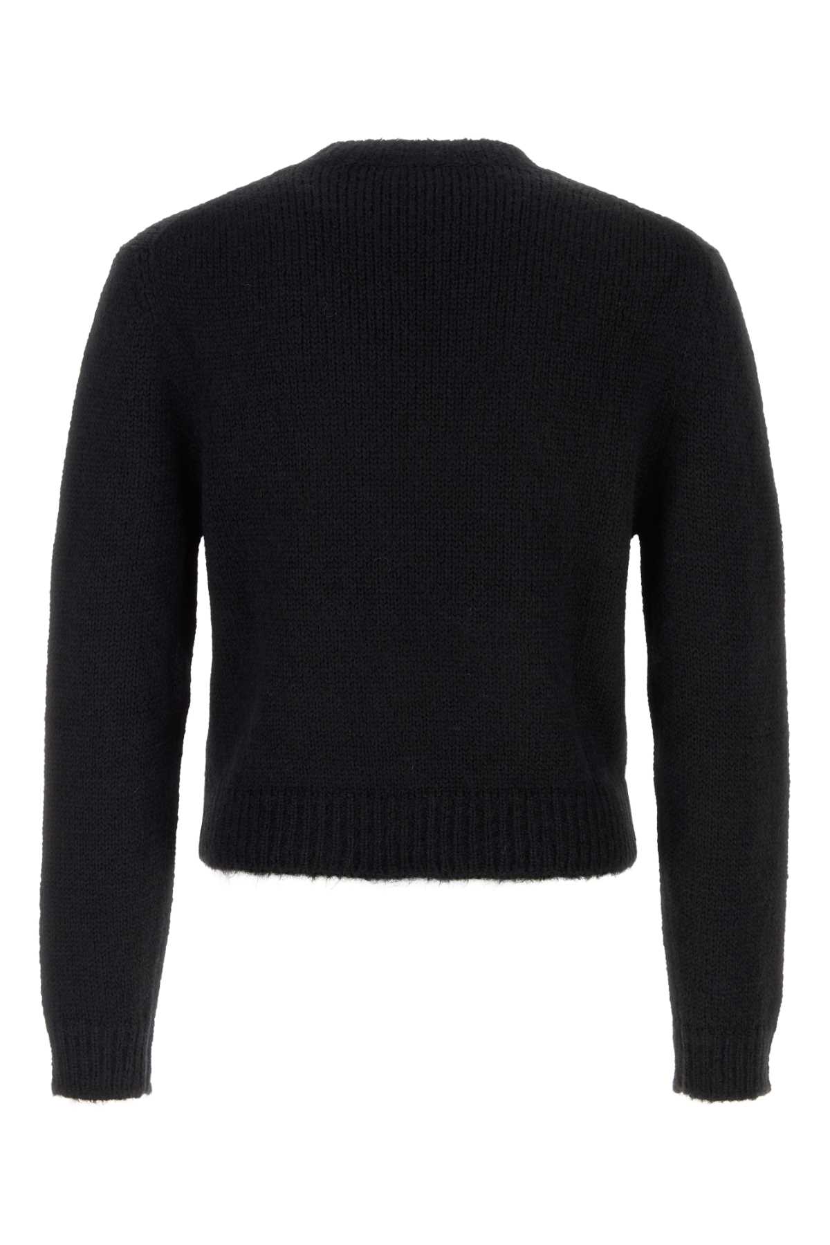 Jil Sander Midweight Alpaca Wool Sweater In Black