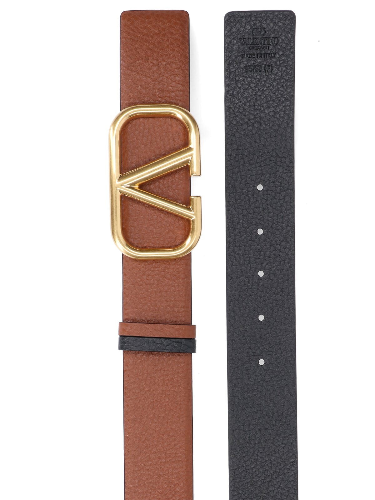 Valentino Vlogo Signature Reversible Belt In Brown