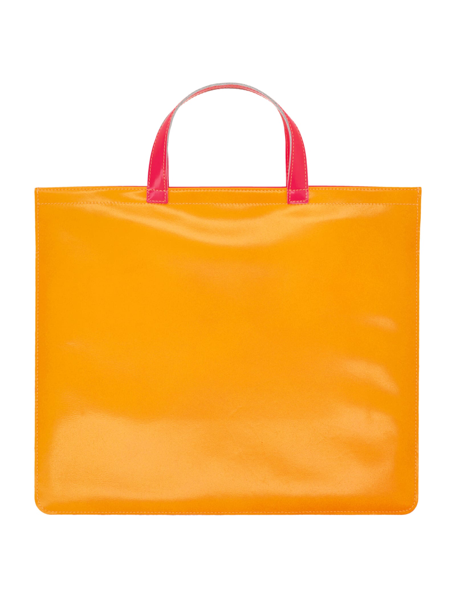 Shop Comme Des Garçons Super Fluo Tote Bag In Yellow/orange