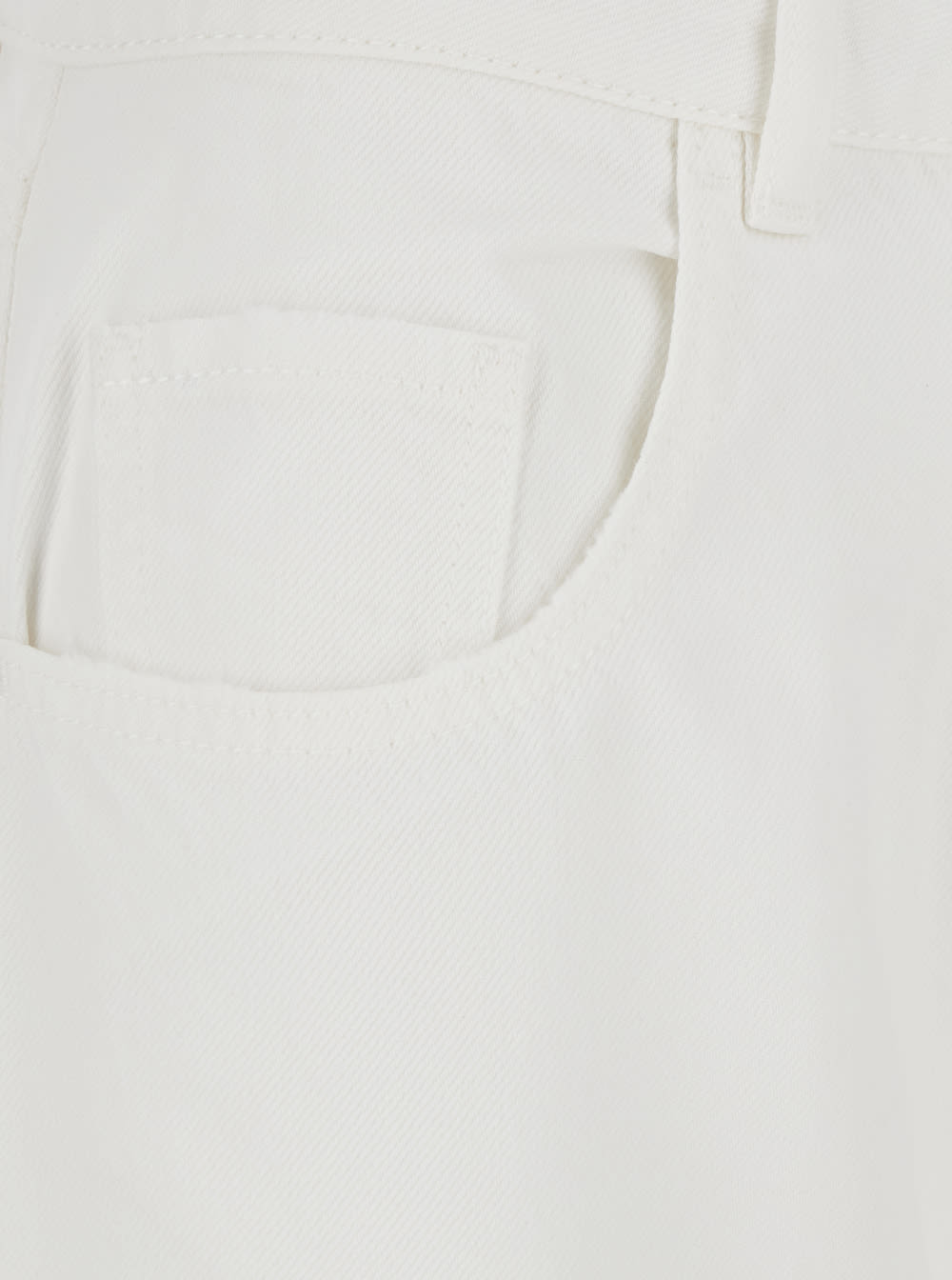 Icon Denim Poppy White Jeans With Medium Rise And Logo Patch On The Rear In Denim Woman In White