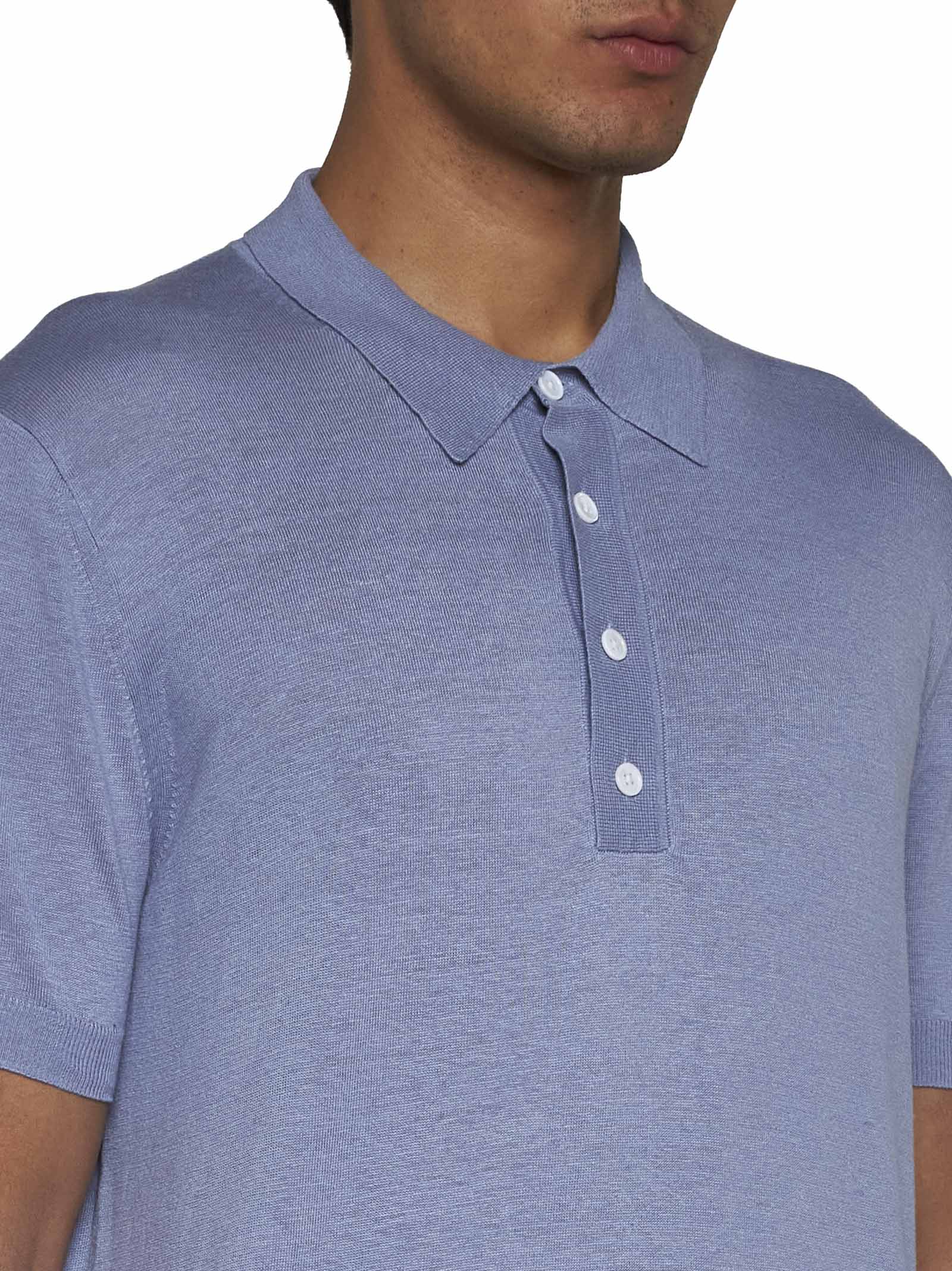 Shop Low Brand Polo Shirt In Lavander