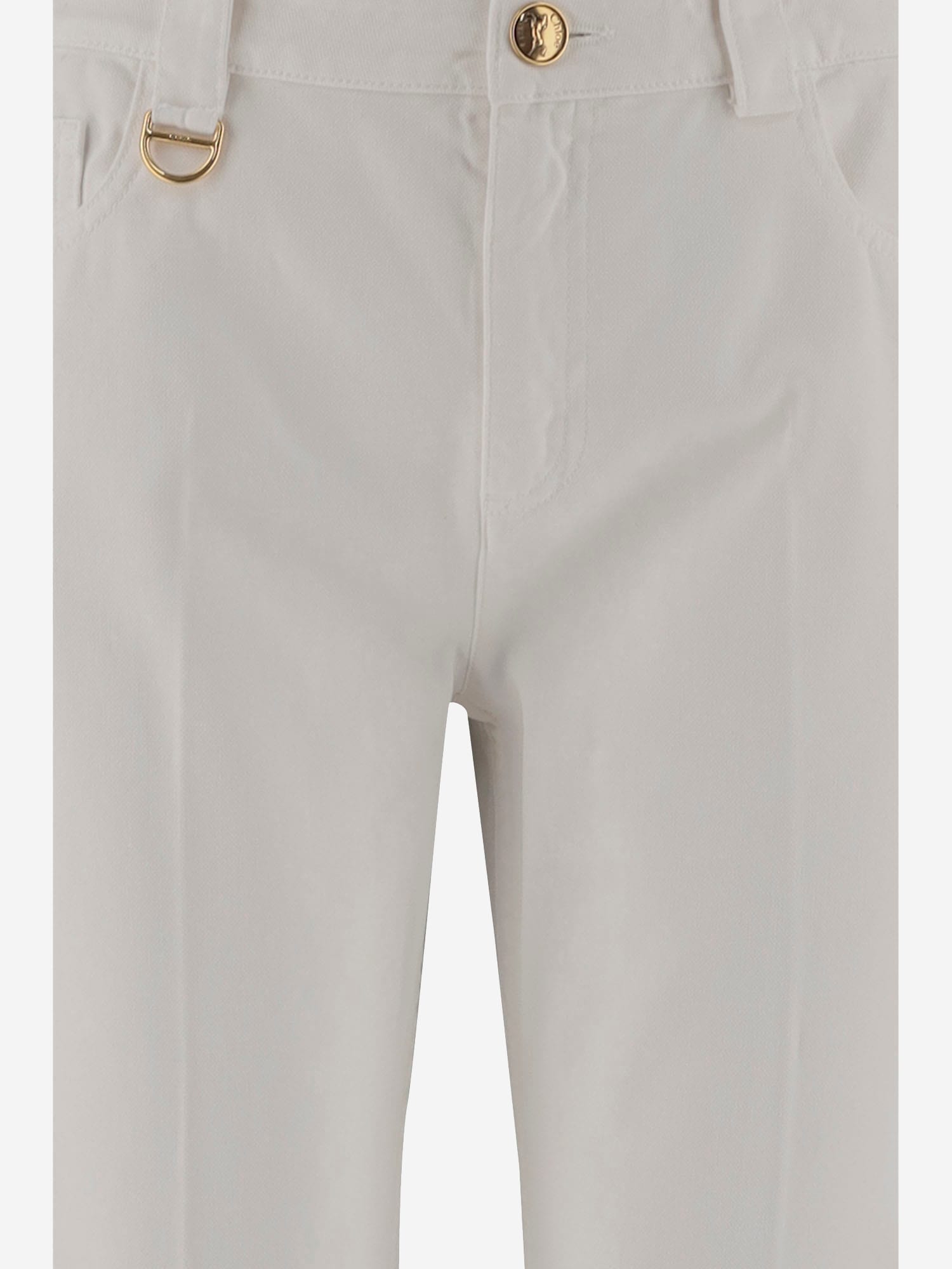 Chloé Chlo㉠Straight Jeans In White