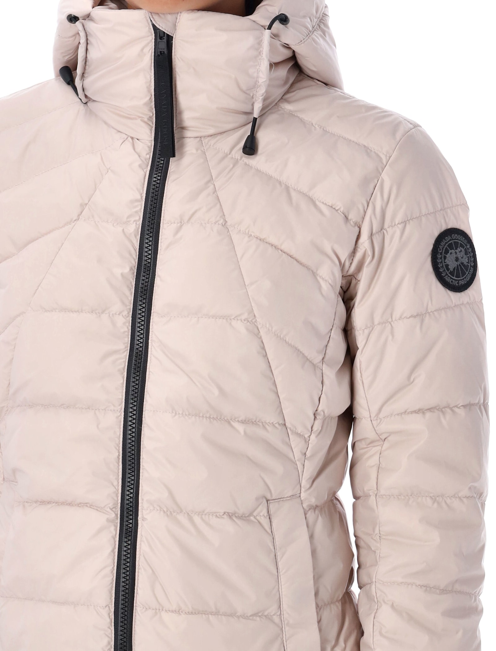 Shop Canada Goose Abbott Hoodie Down Jacket In Lucent Rose