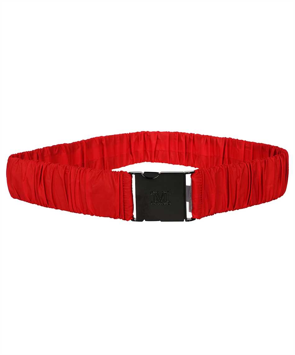 Max Mara Show Elastic Belt With Logo Detail In Red