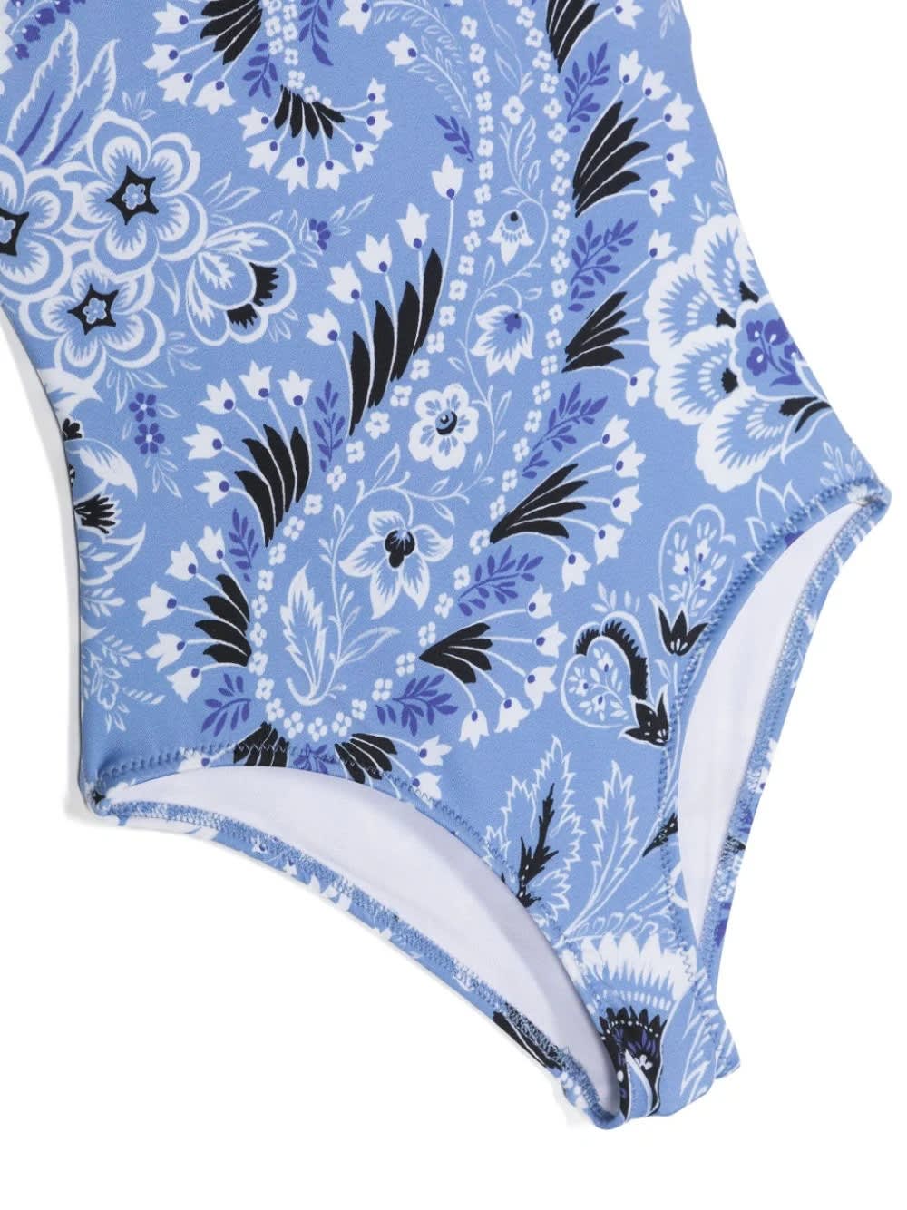 Shop Etro Light Blue Swimwear With Paisley Motif