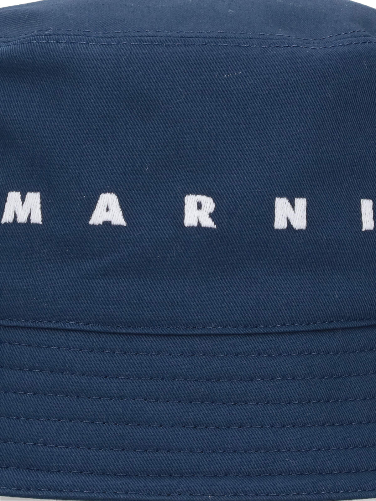 Shop Marni Logo Bucket Hat In Blue