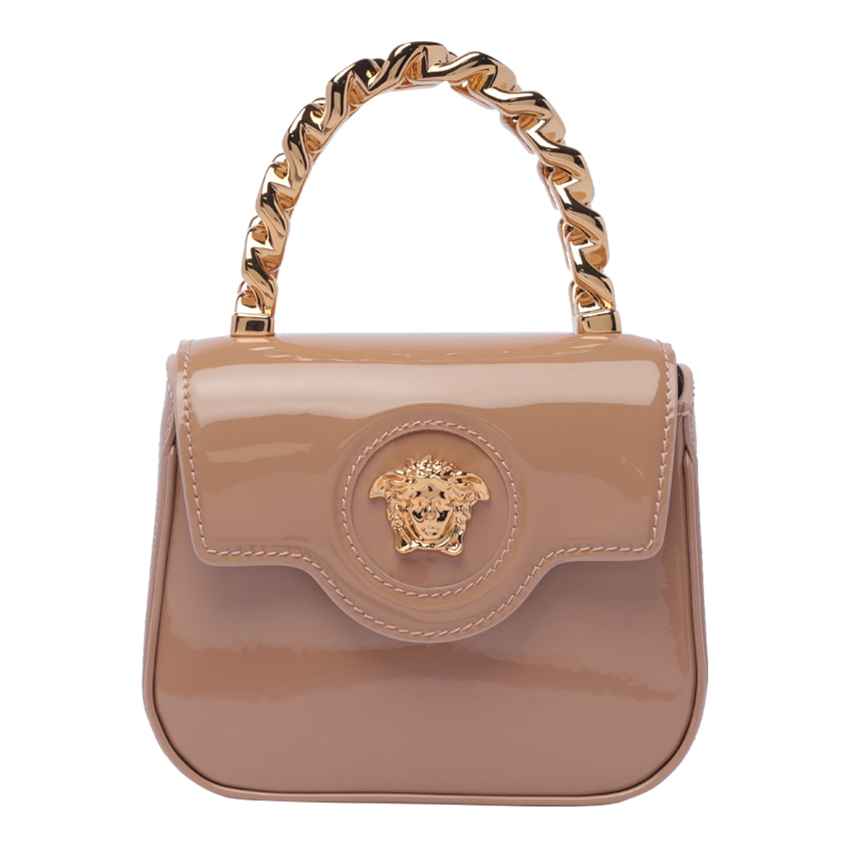 Shop Versace Mini La Medusa Handbag In Pink