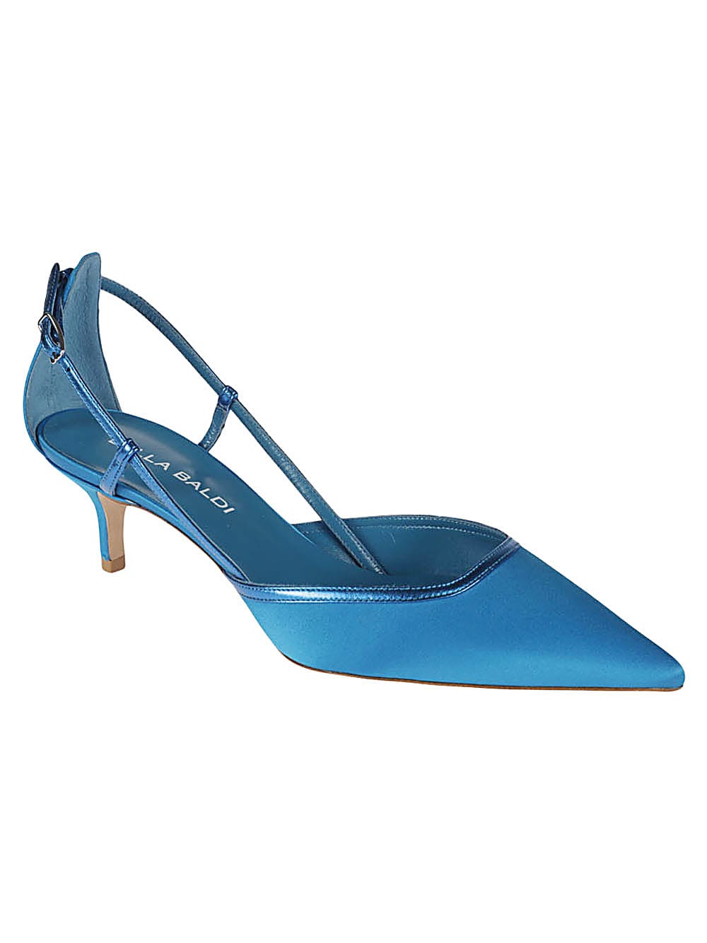 Lella Baldi Leather Pumps In Blue