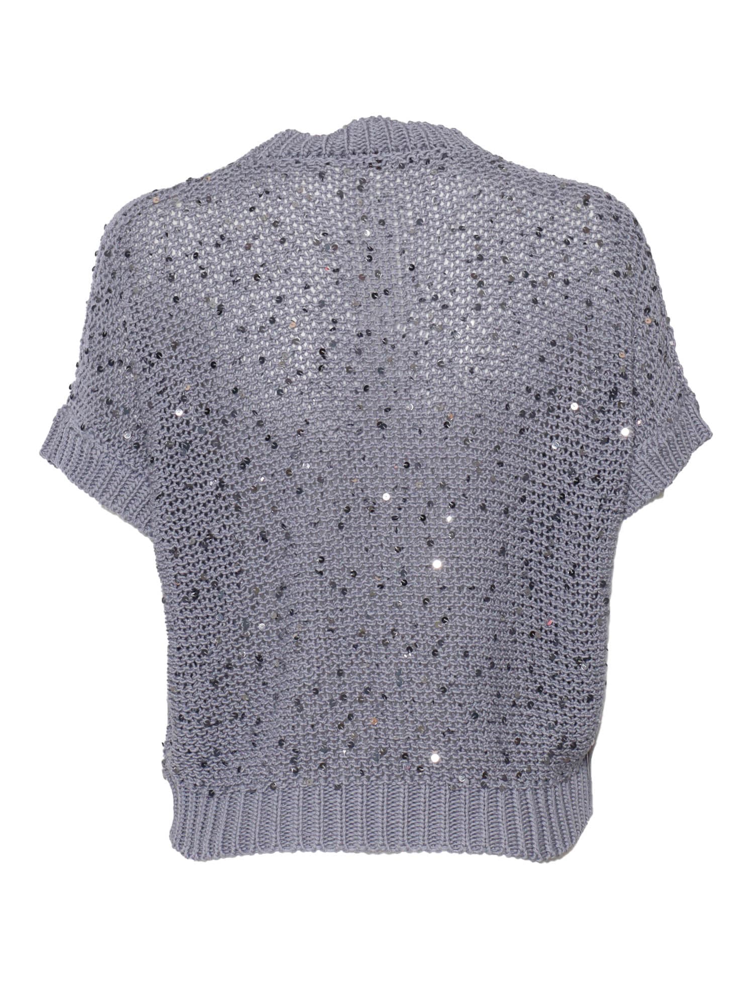 Shop Peserico Knitted Sweater In Grey