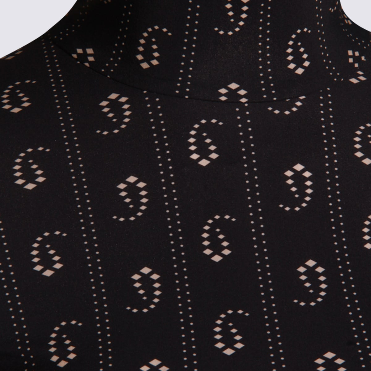 Tory Burch Printed Stretch-polyamide Top In Blue