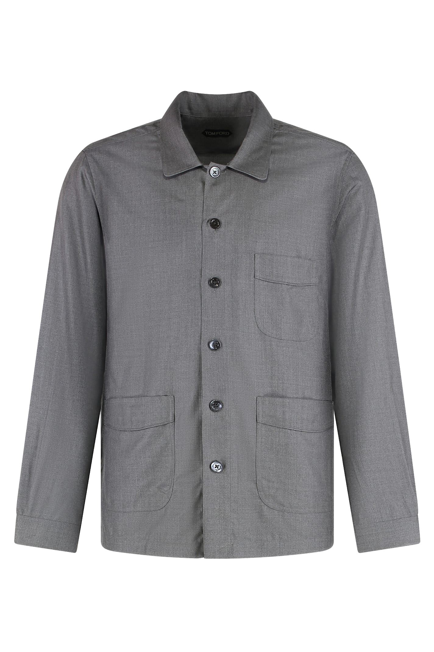 Tom Ford Silk Shirt In Gray