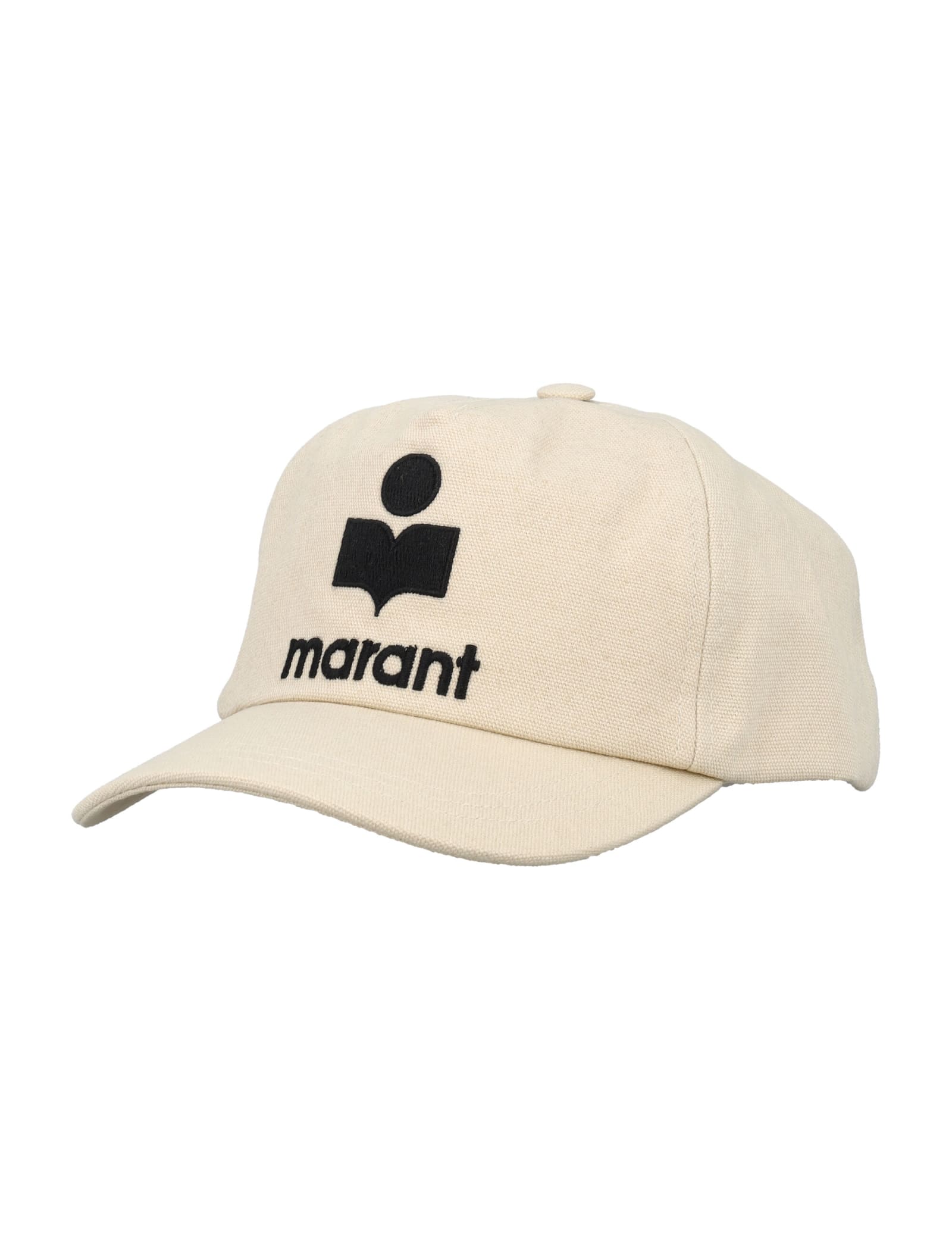 Shop Isabel Marant Tyron Logo Cap In Ecru Black