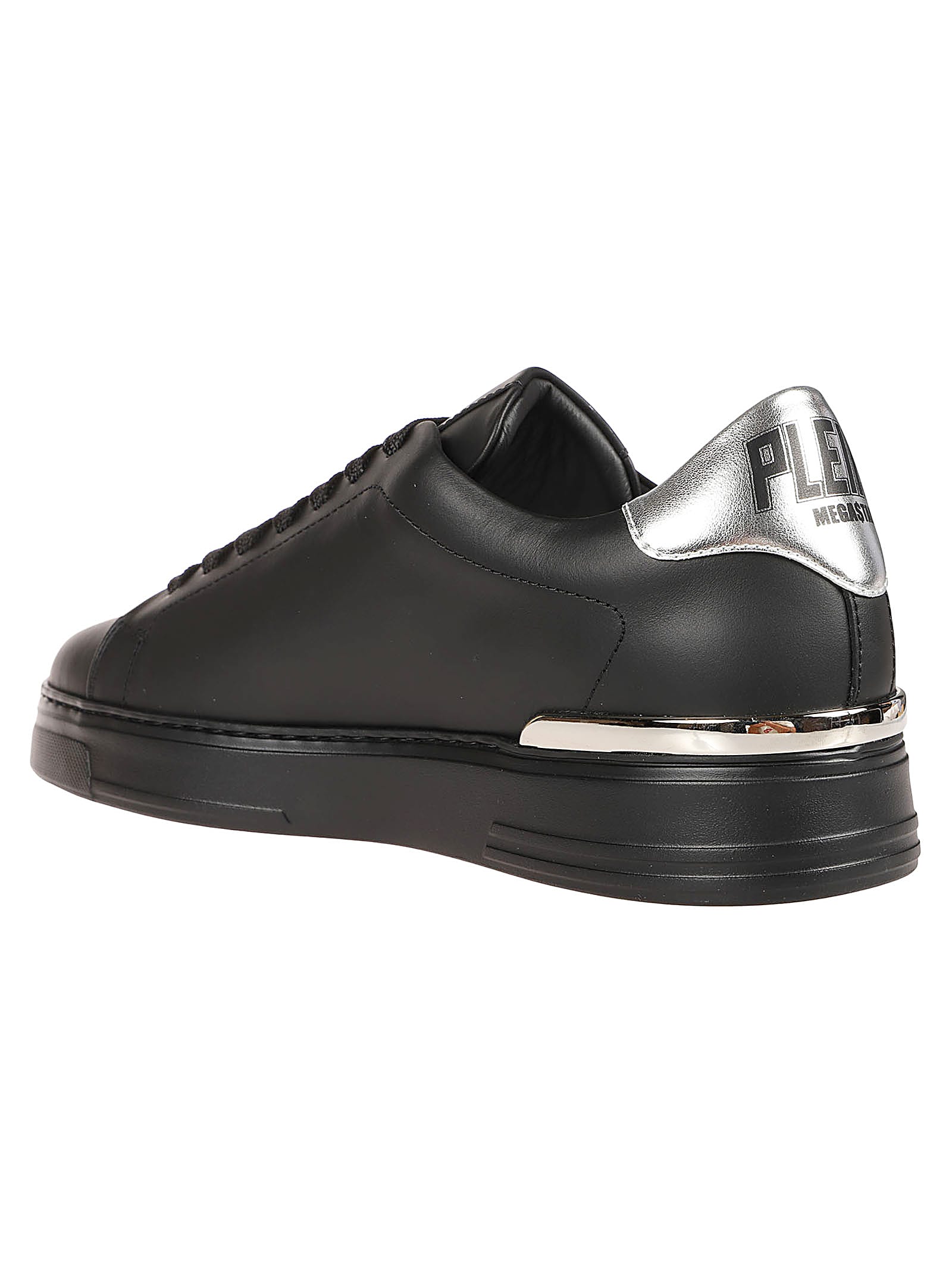 Shop Philipp Plein Hexagon Low Top Sneakers In Black/black