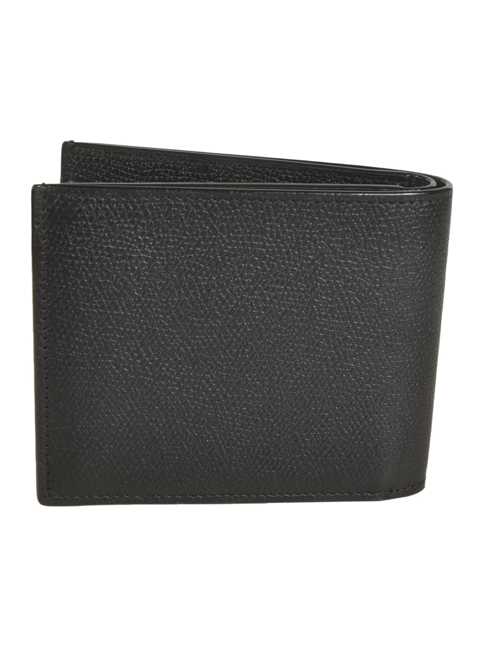 Shop Valextra 4cc Wallet With Coin Purse In Black