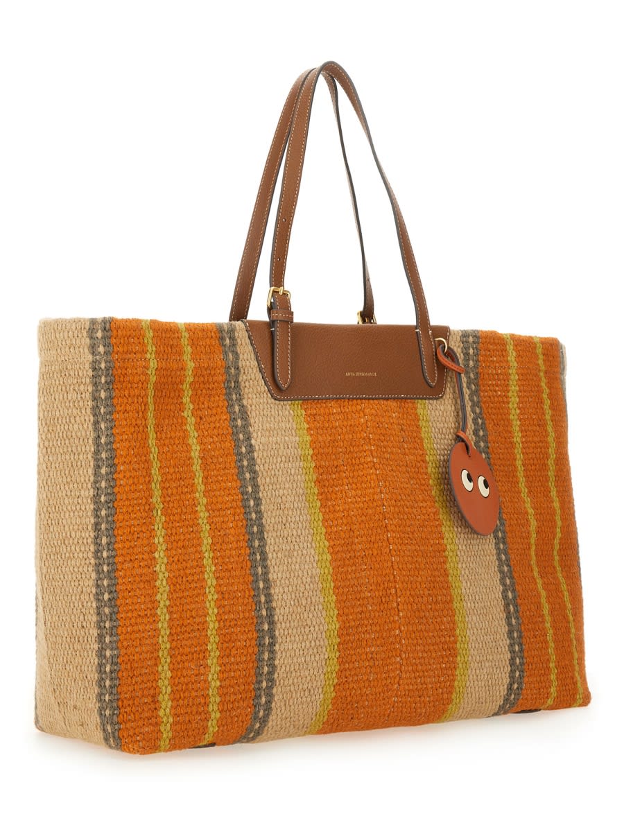 Shop Anya Hindmarch Tote Bag With Logo In Multicolour