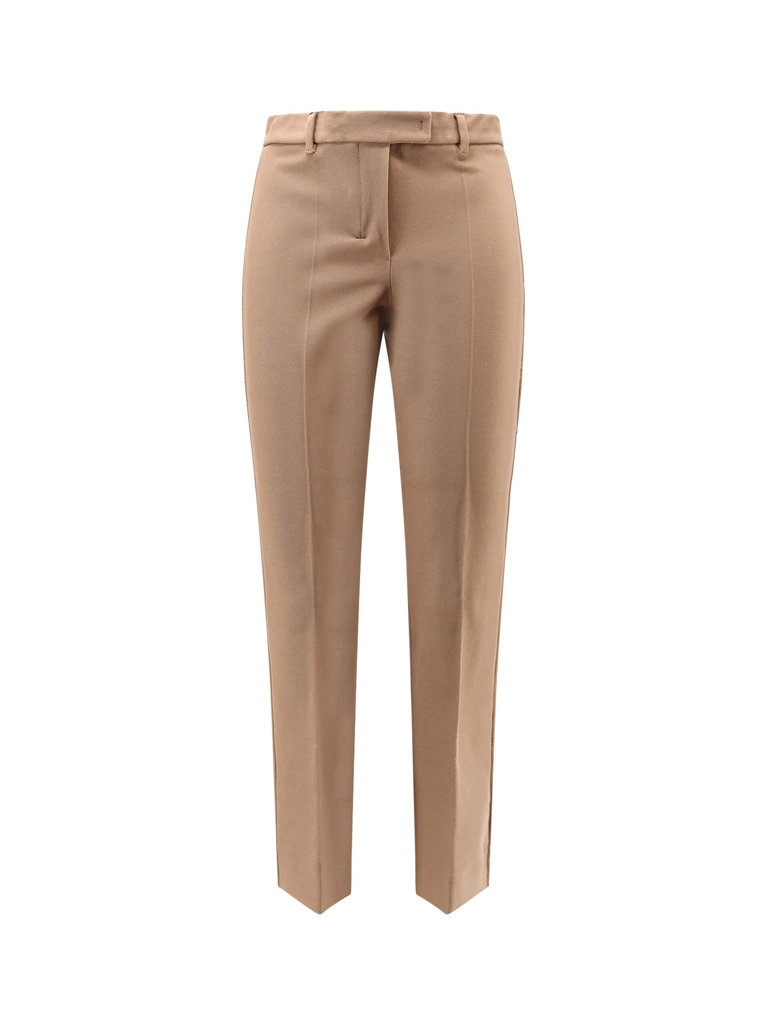 S Max Mara Umanita Cotton Blend Trousers In Brown