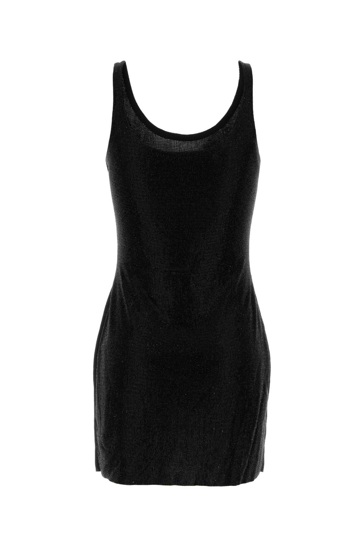 Alexander Wang Embellished Jersey Mini Dress In Black