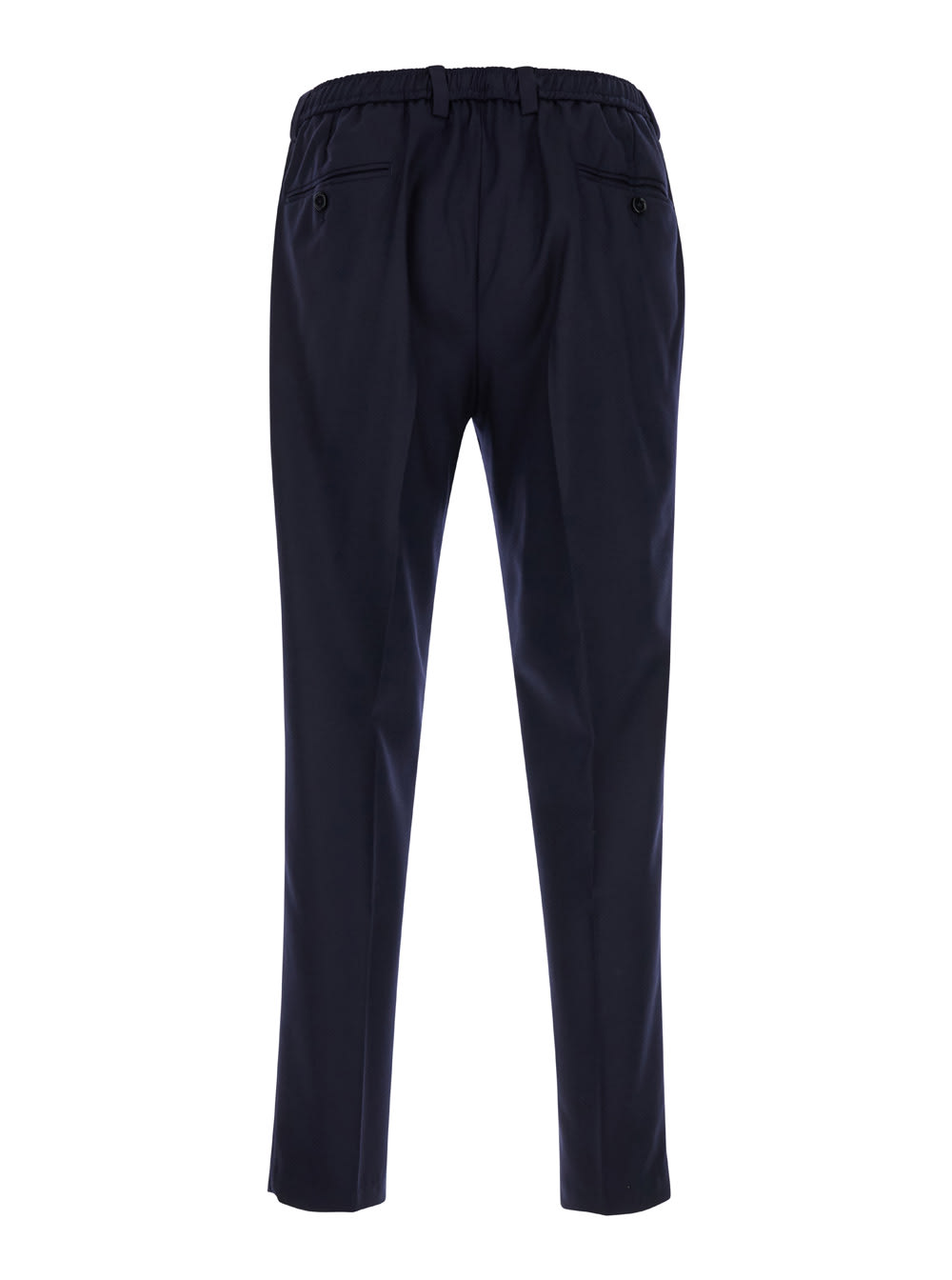 Shop Dolce & Gabbana Blue High Waist Pants In Wool Man