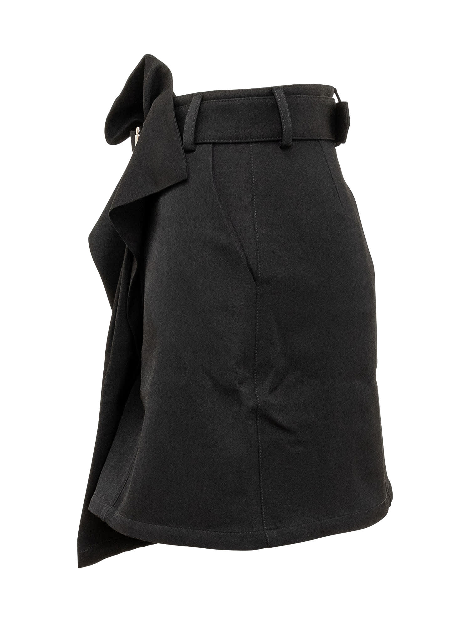 Shop Jw Anderson Fold Over Mini Skirt In Black